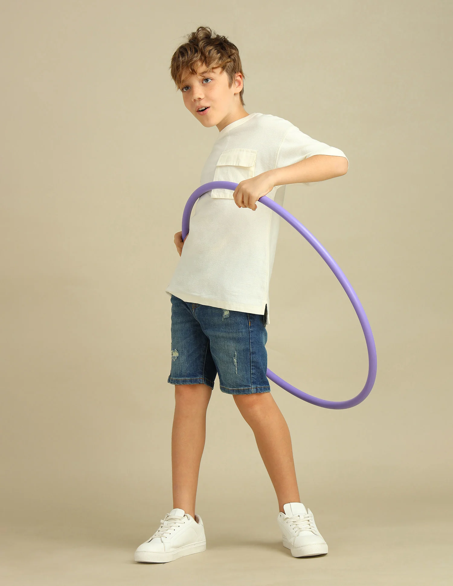 Boys Regular Fit Denim Shorts