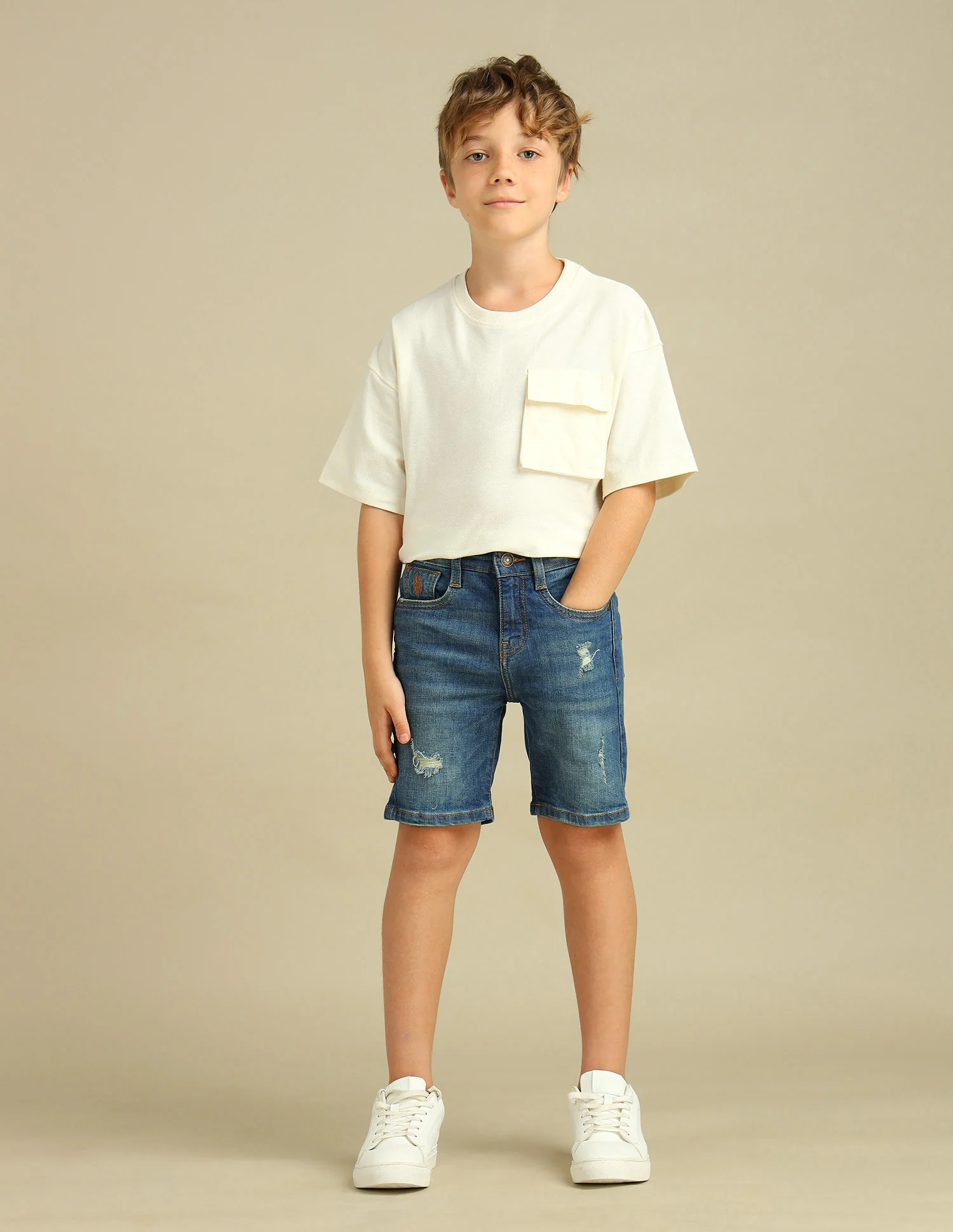 Boys Regular Fit Denim Shorts - Image 3