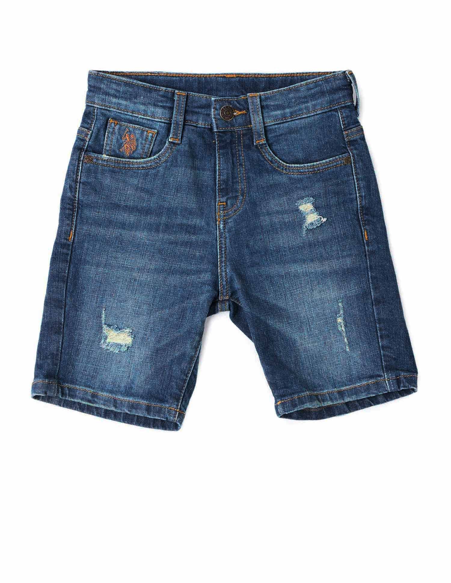 Boys Regular Fit Denim Shorts - Image 5