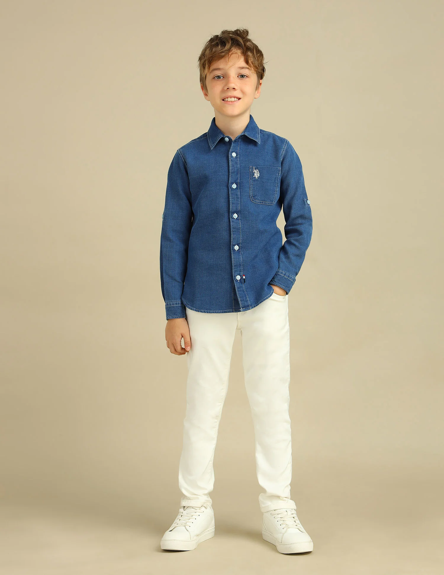 Boys Regular Fit Dobby Shirt - Image 3