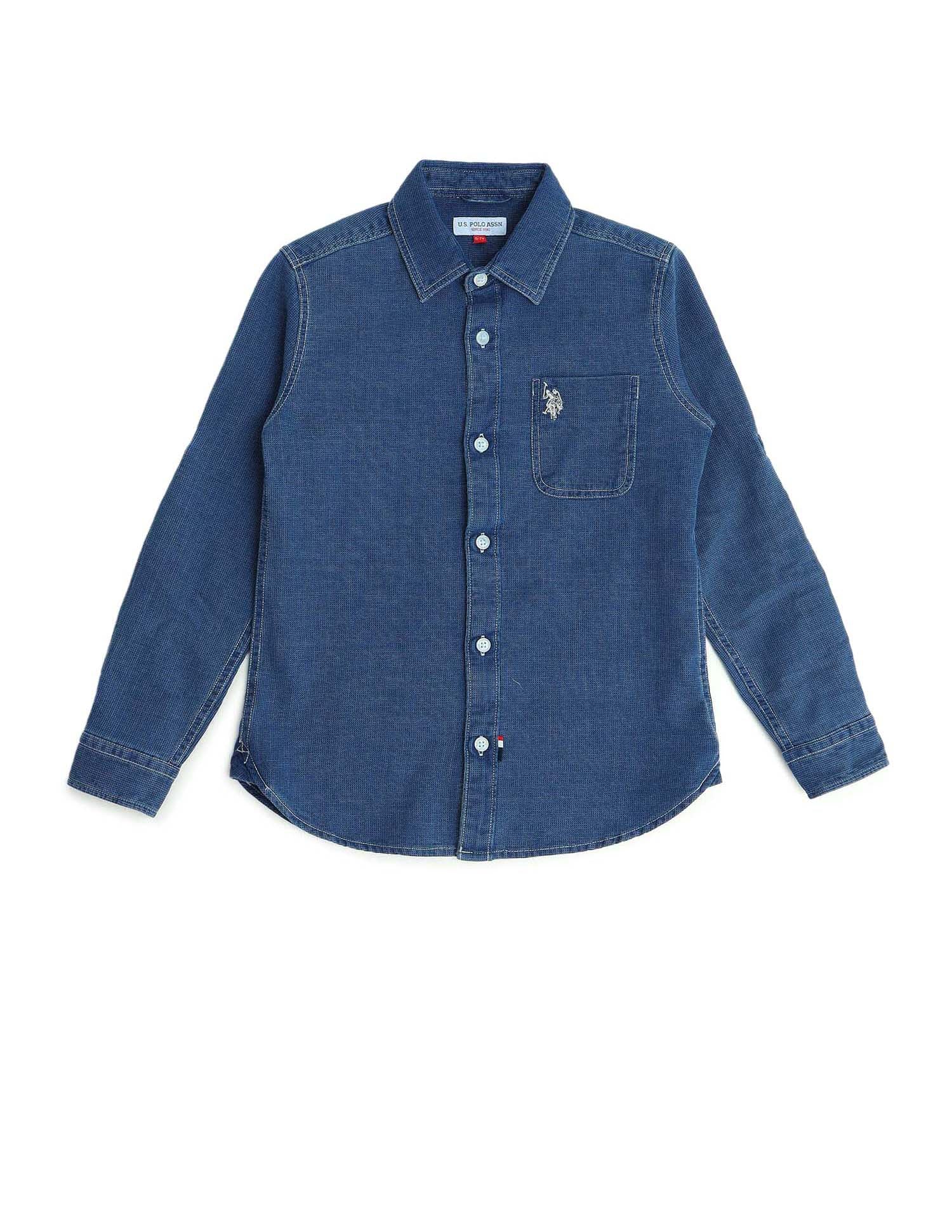 Boys Regular Fit Dobby Shirt - Image 5