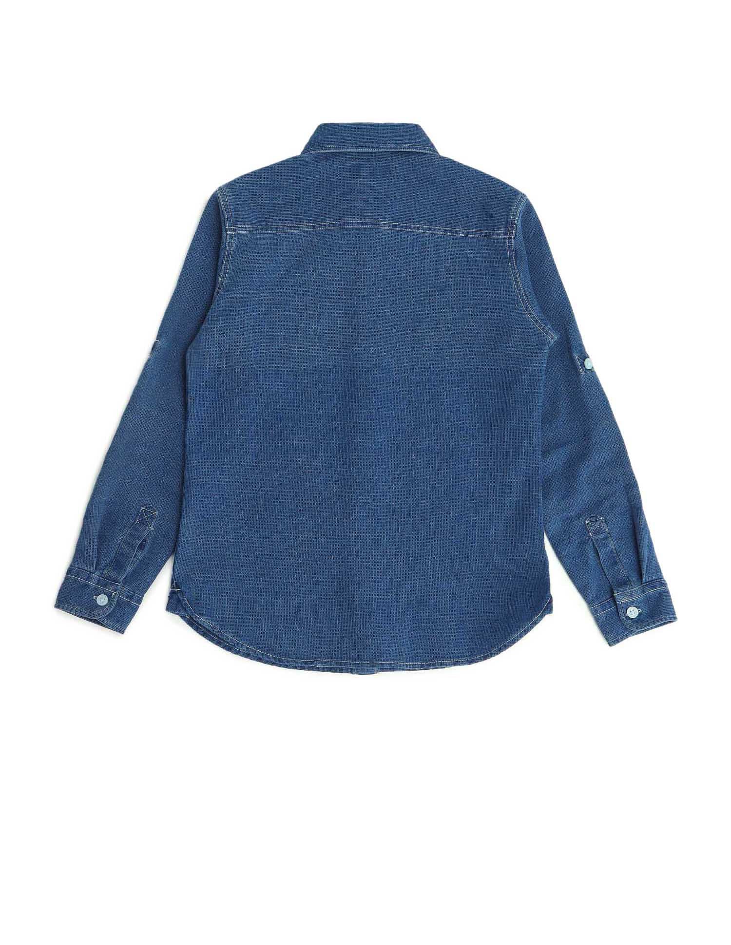Boys Regular Fit Dobby Shirt - Image 6