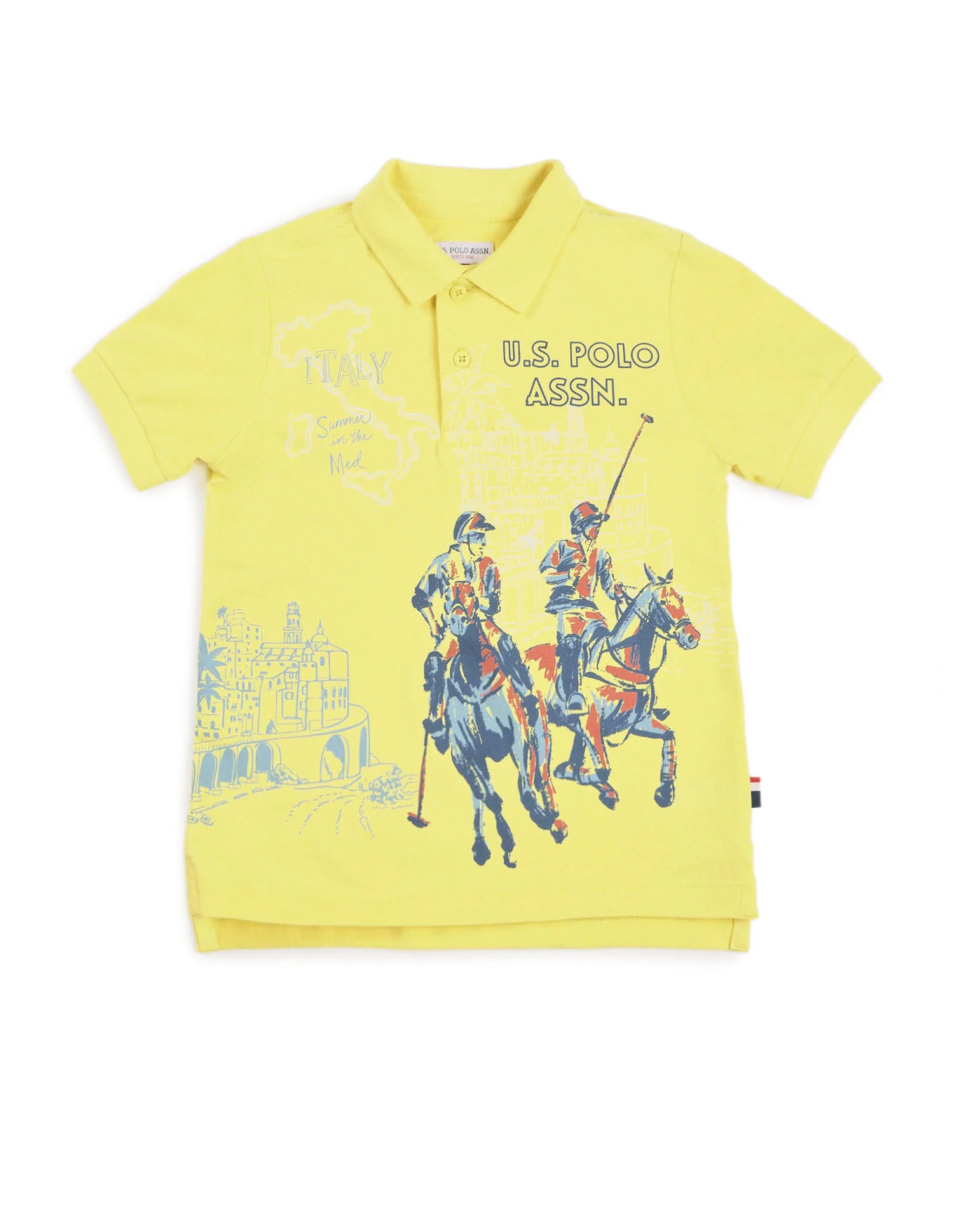 Boys Regular Fit Graphic Printed Polo Shirt - Image 6