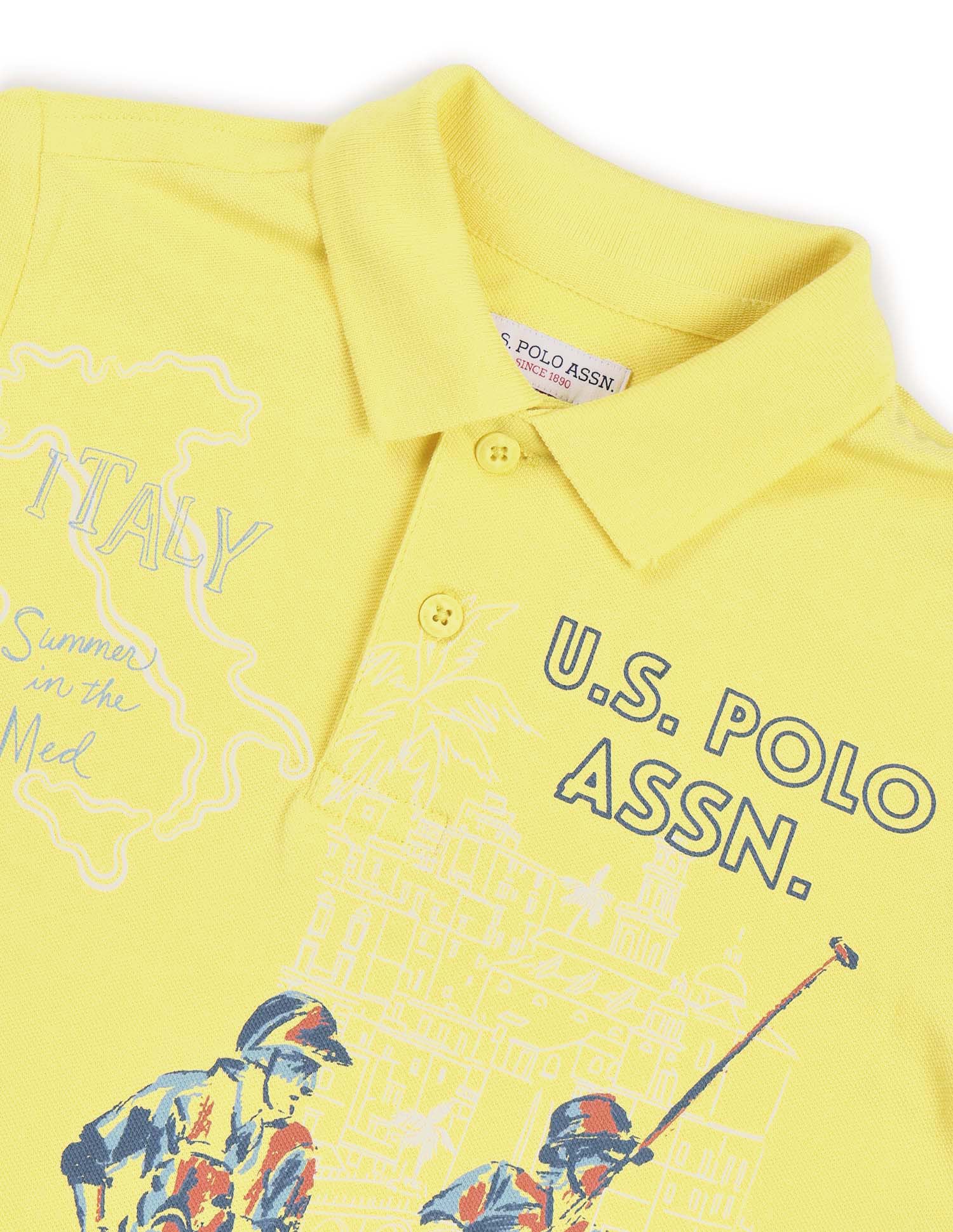 Boys Regular Fit Graphic Printed Polo Shirt - Image 8