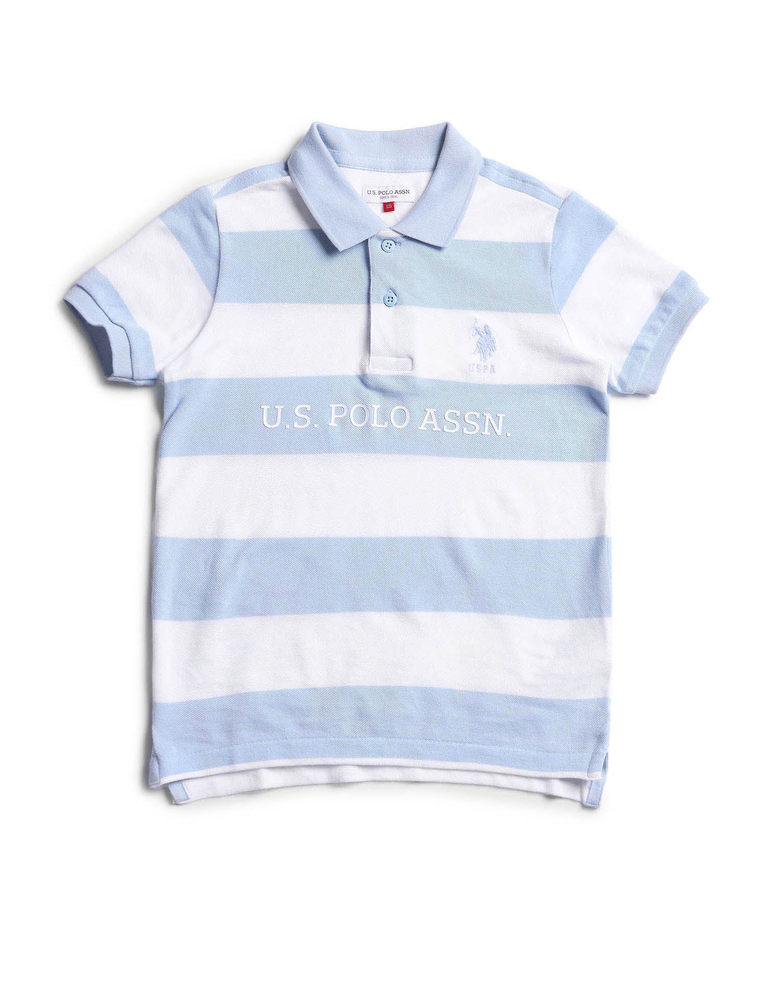 Boys Regular Fit Horizontal Striped Polo Shirt - Image 5