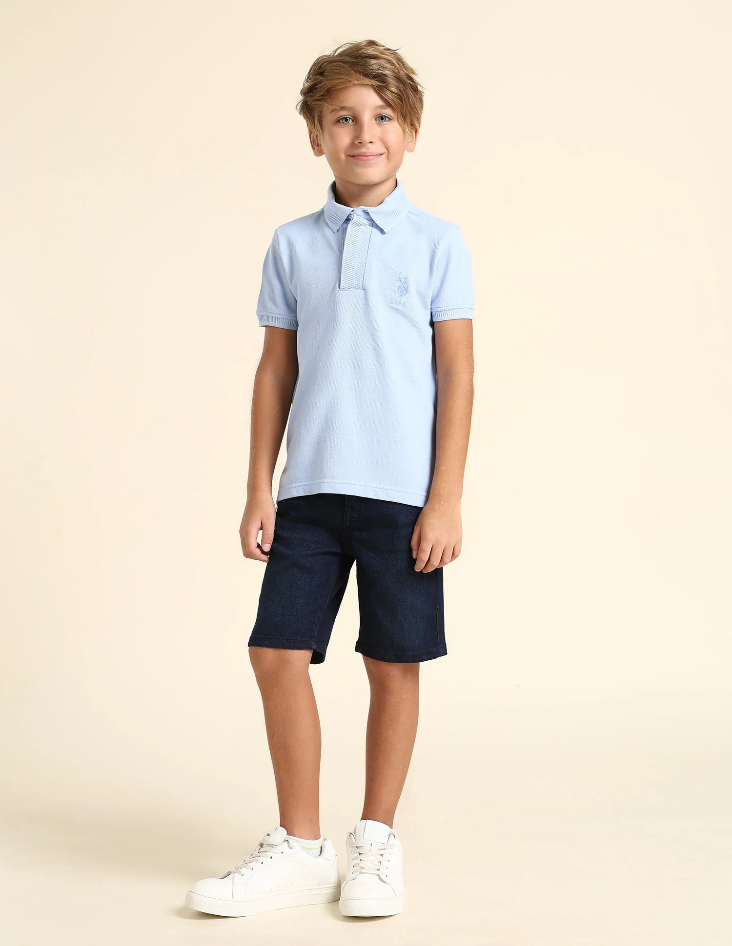 Boys Regular Fit Solid Polo Shirt - Image 3