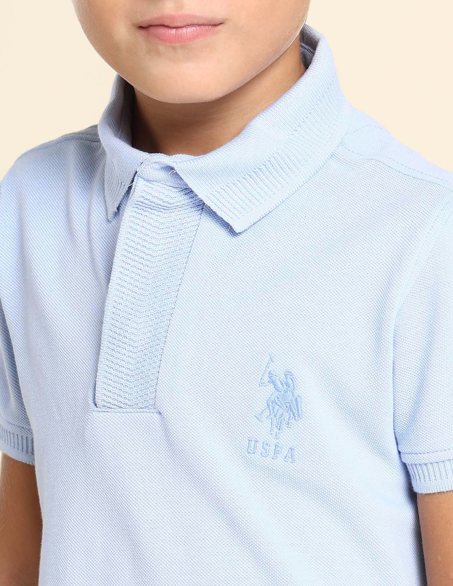Boys Regular Fit Solid Polo Shirt - Image 5