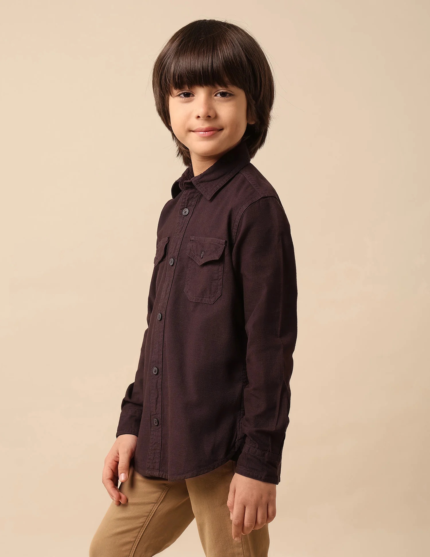 Boys Regular Fit Solid Shirt - Image 4