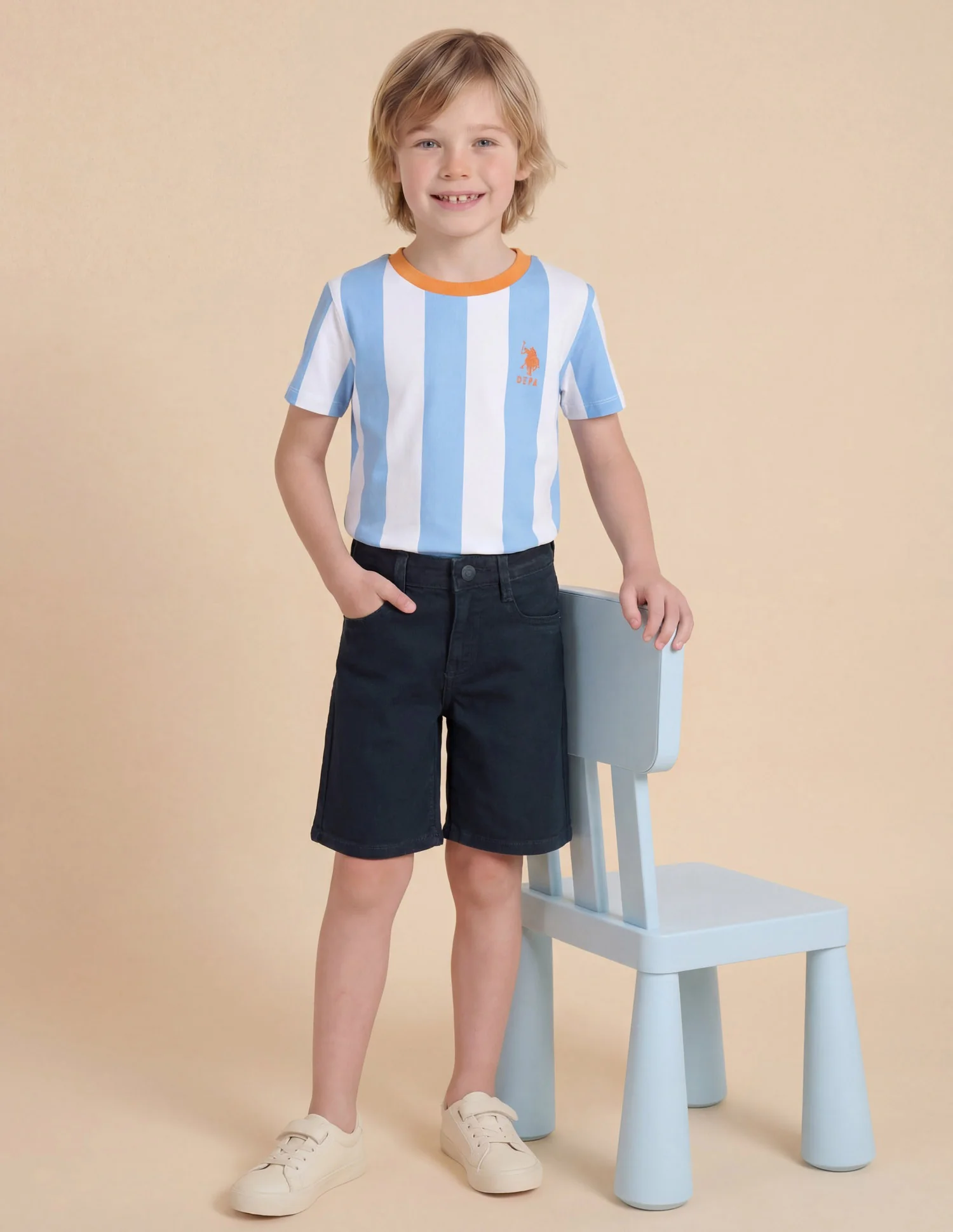 Boys Regular Fit Solid Shorts