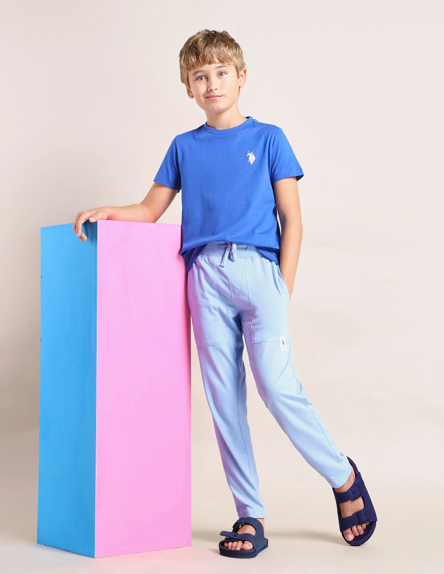 Boys Regular Fit Solid Track Pants