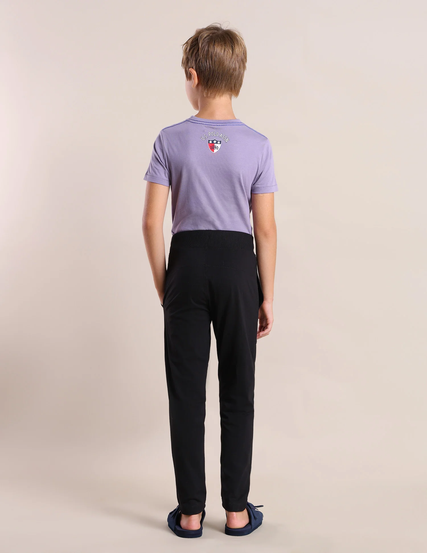 Boys Regular Fit Solid Track Pants - Image 4