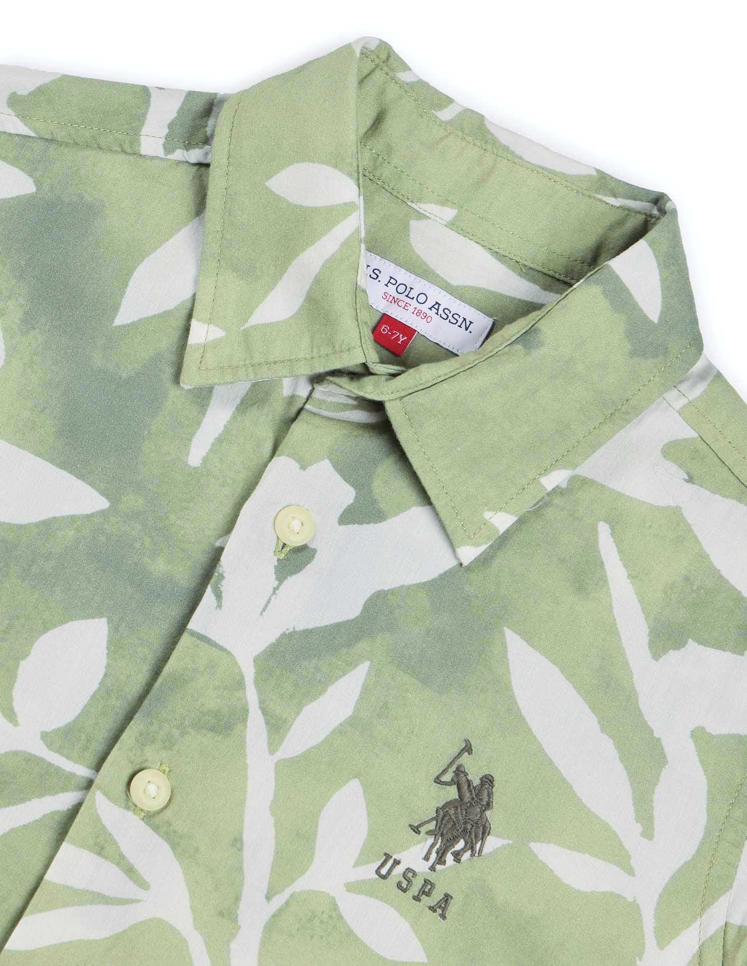 Boys Regular Fit Tropical Printed Shirt - Image 8