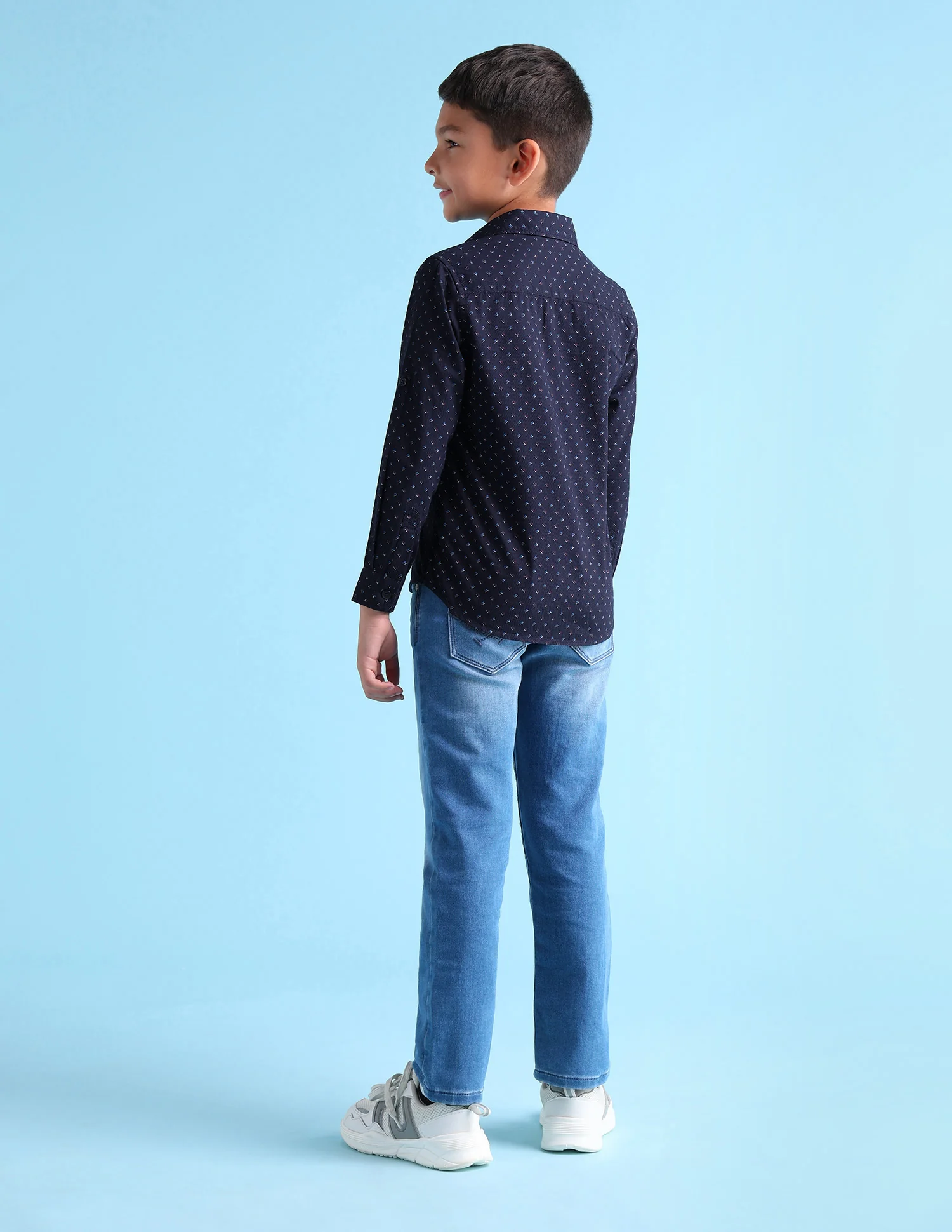 Boys Regular Fit Twill Weave All-Over Shirt - Image 4