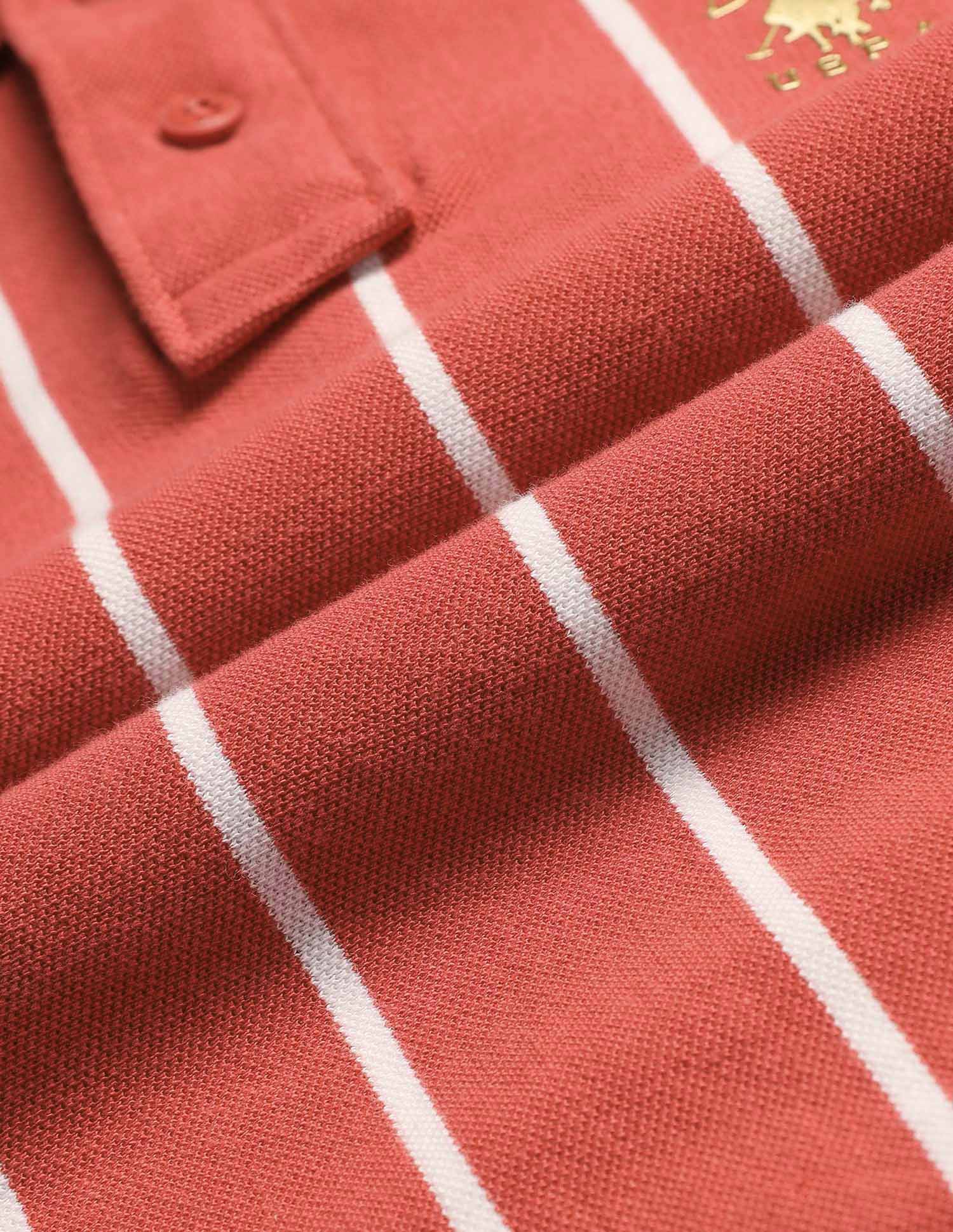 Boys Regular Fit Vertical Striped Polo Shirt - Image 2