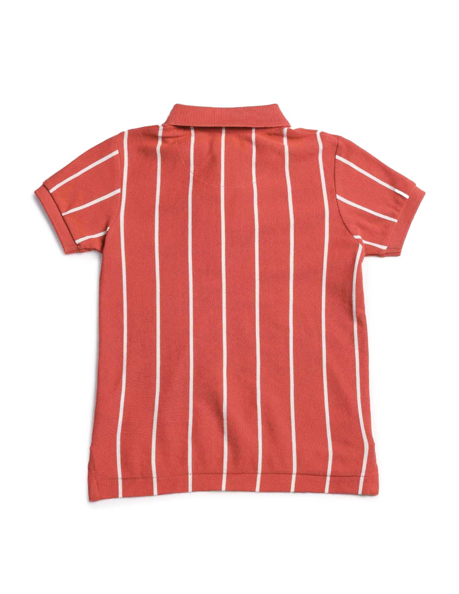 Boys Regular Fit Vertical Striped Polo Shirt - Image 6