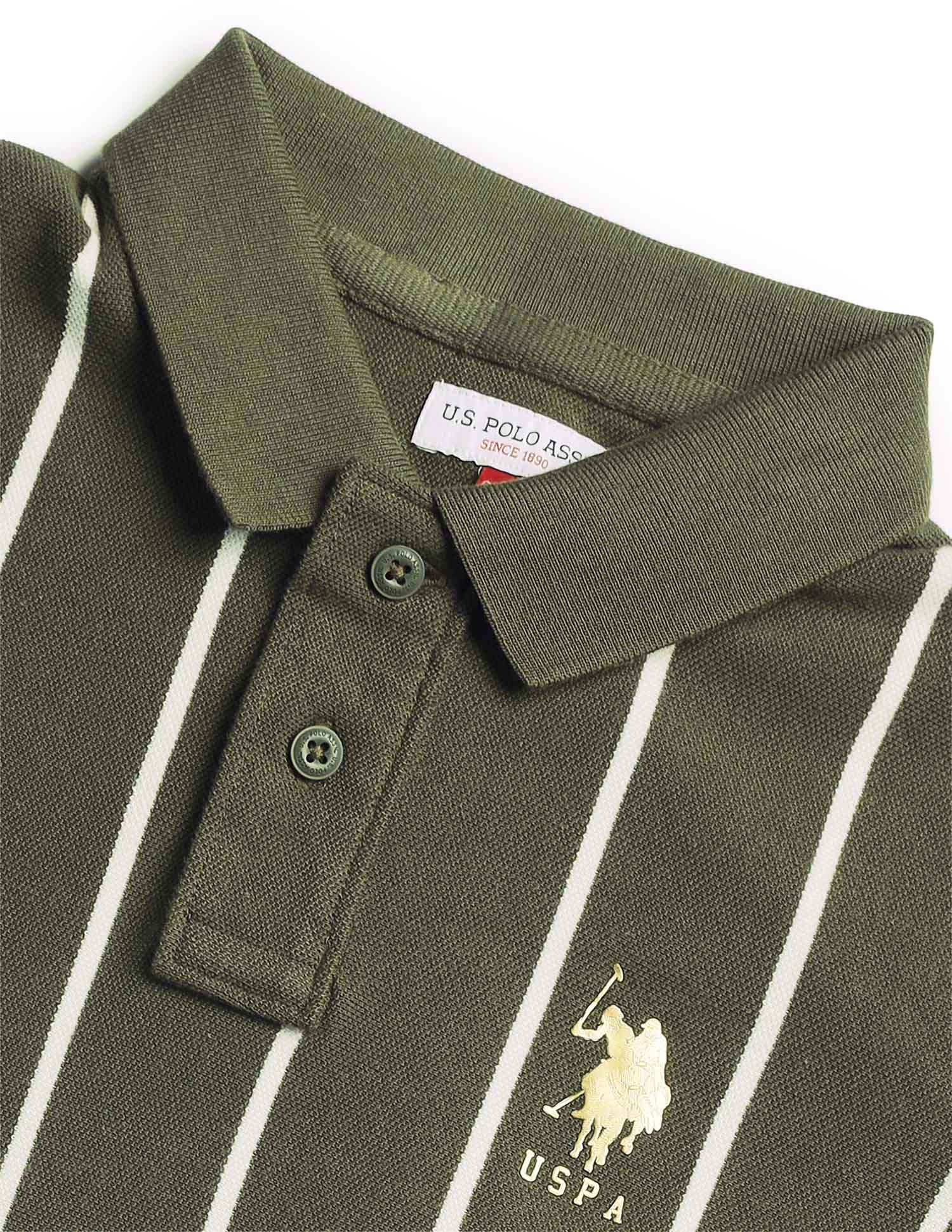 Boys Regular Fit Vertical Striped Polo Shirt - Image 7