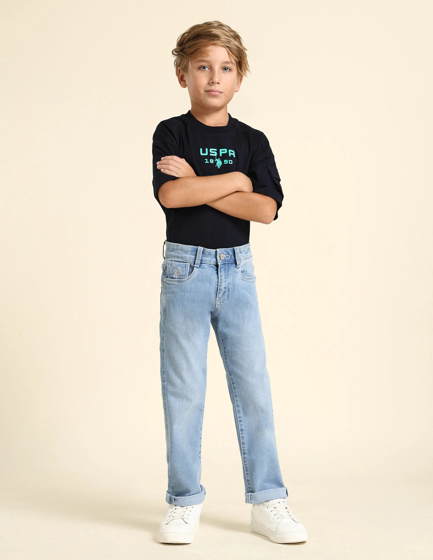 Boys Relaxed Fit Blue Jeans - Image 3