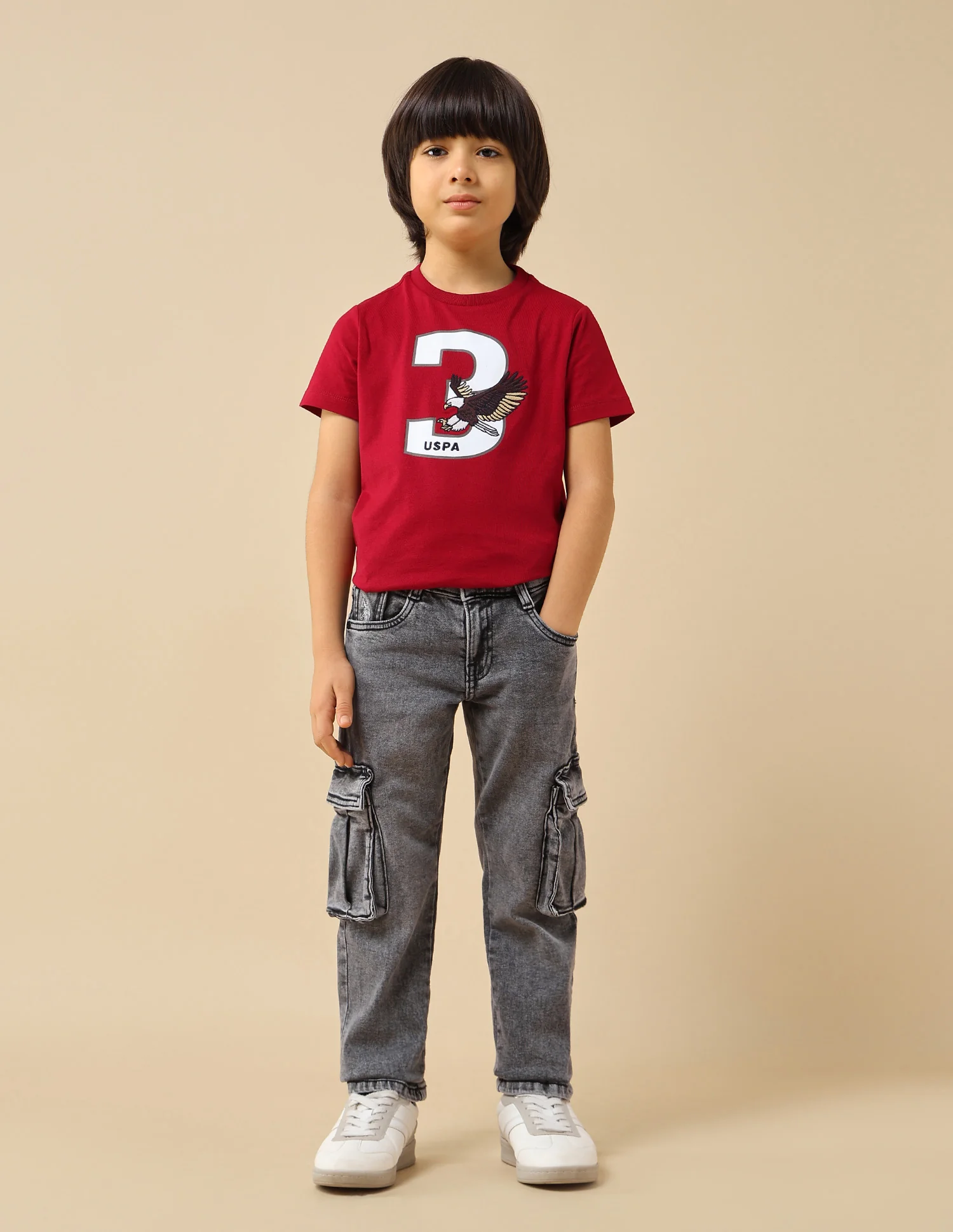 Boys Relaxed Fit Cargo Jeans - Image 3