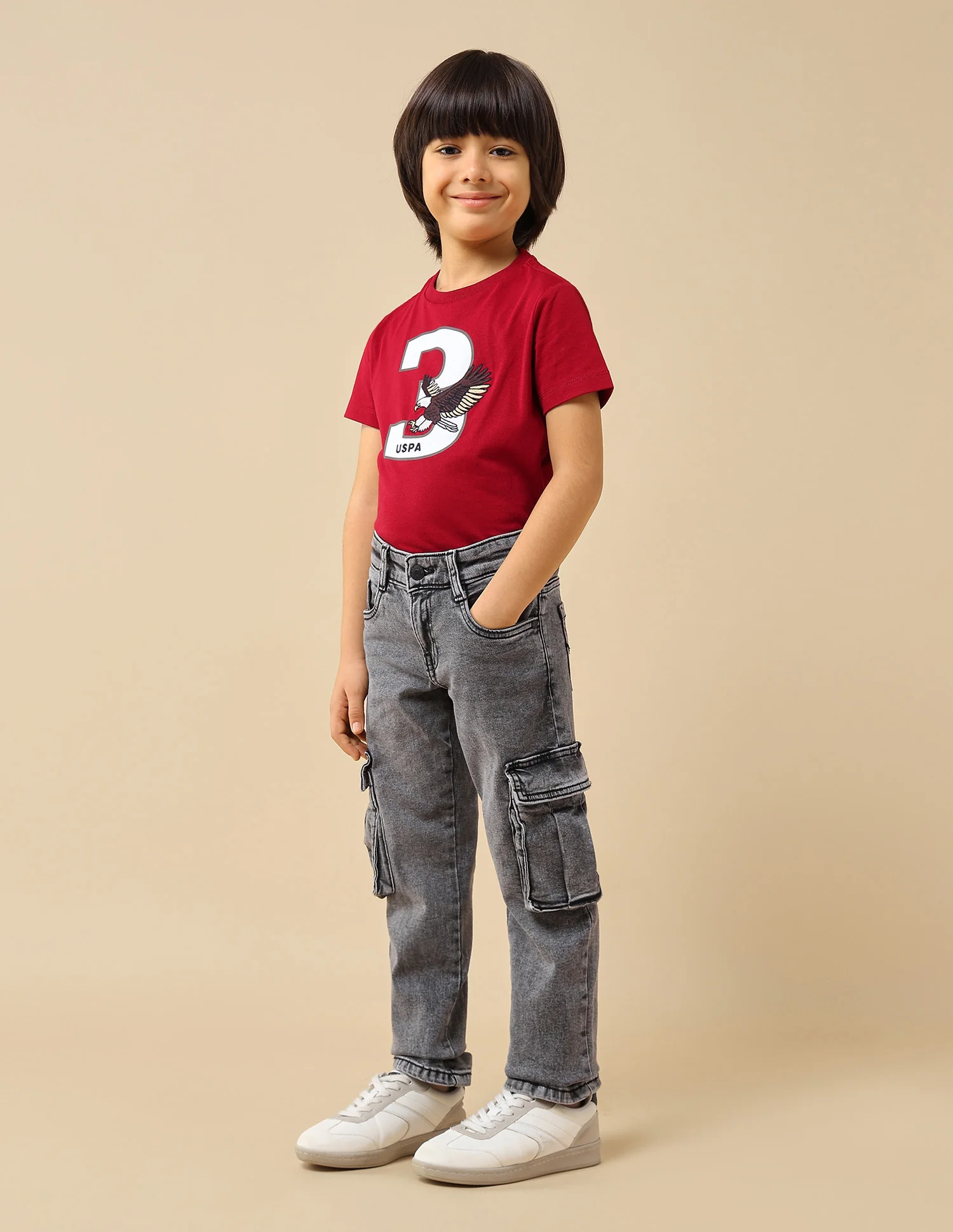 Boys Relaxed Fit Cargo Jeans - Image 4