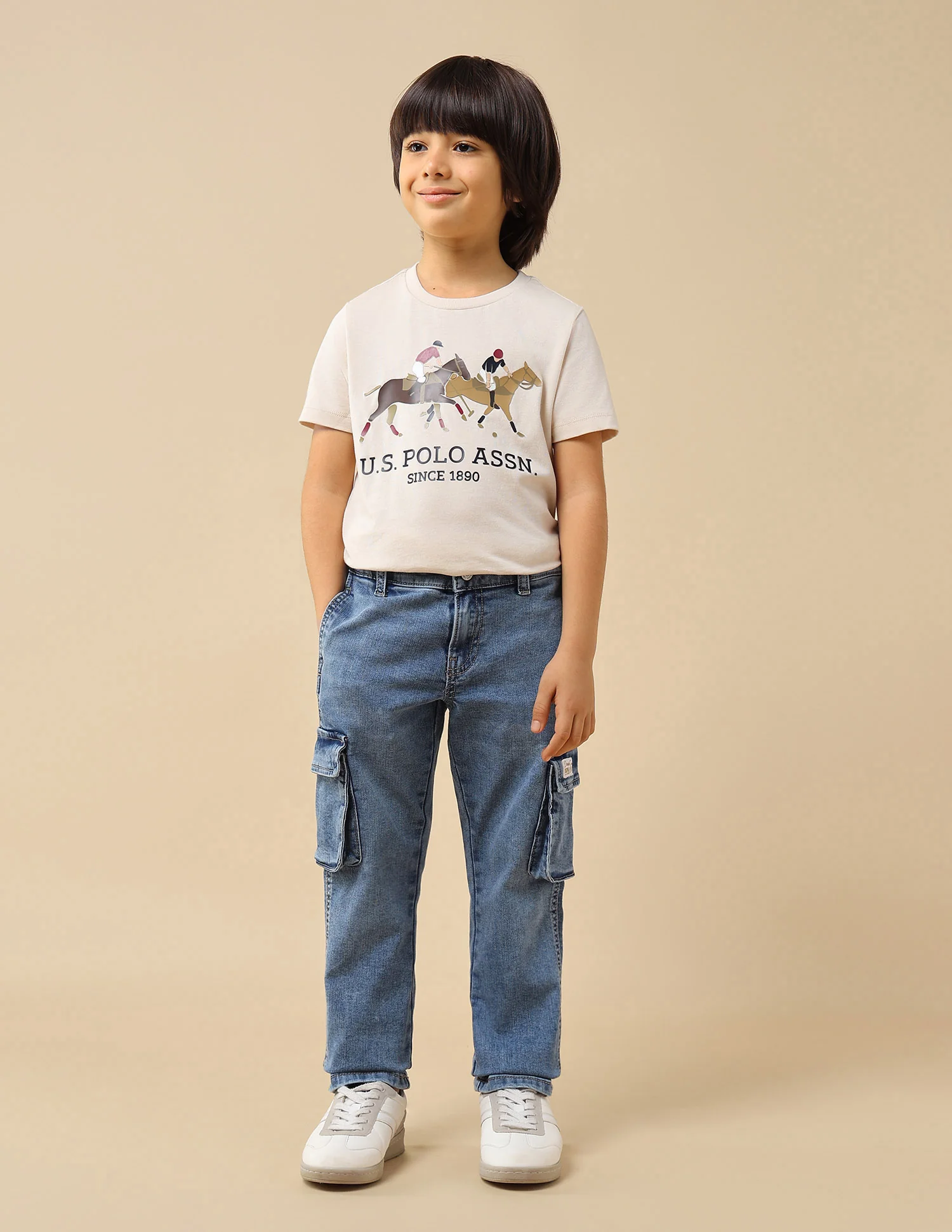 Boys Relaxed Fit Cargo Jeans - Image 3