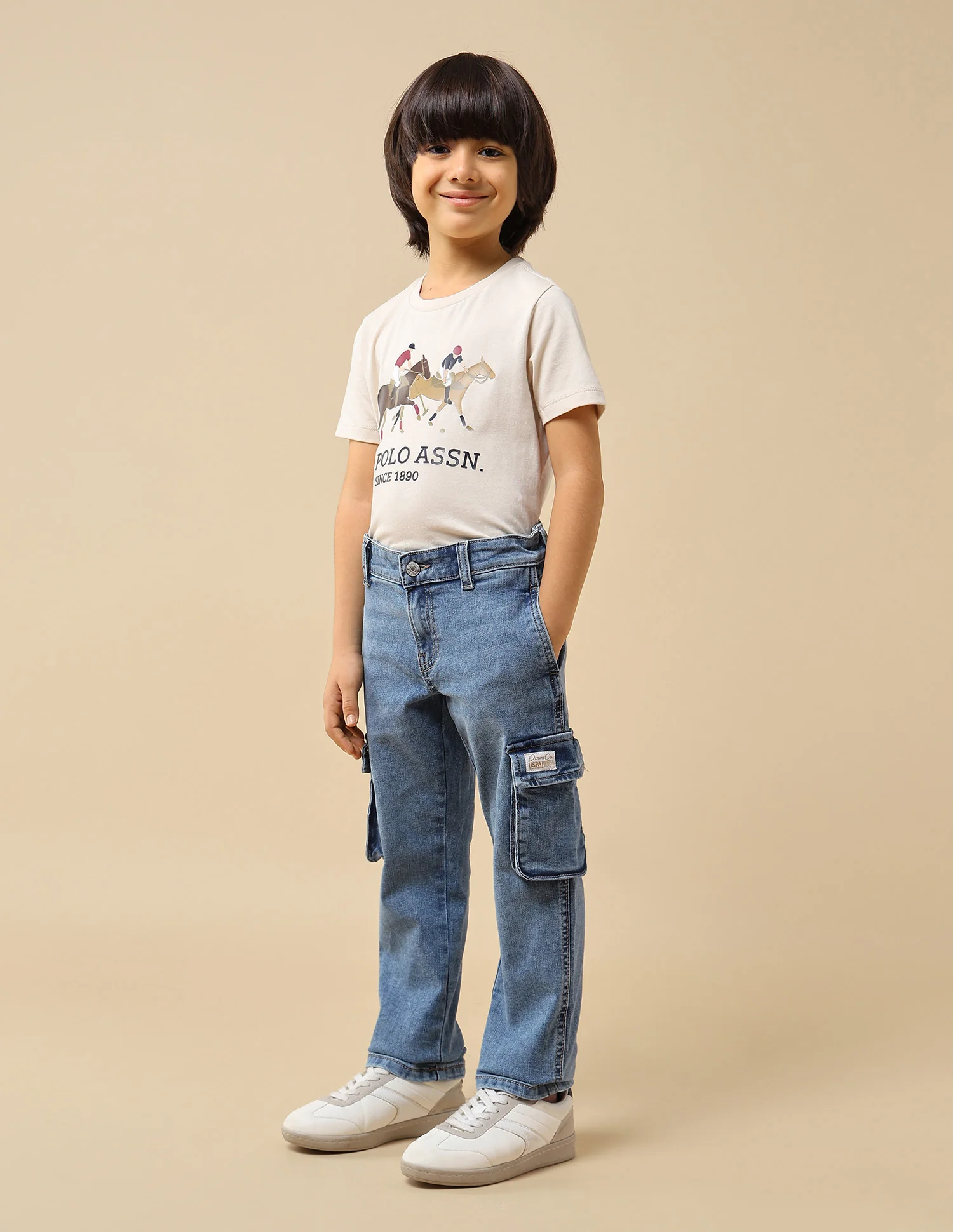 Boys Relaxed Fit Cargo Jeans - Image 4