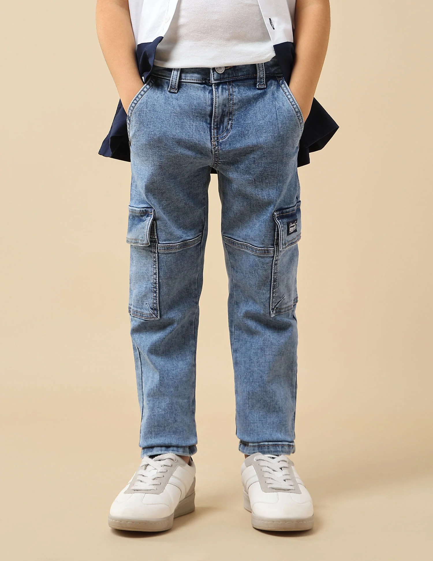 Boys Relaxed Fit Cargo Jeans