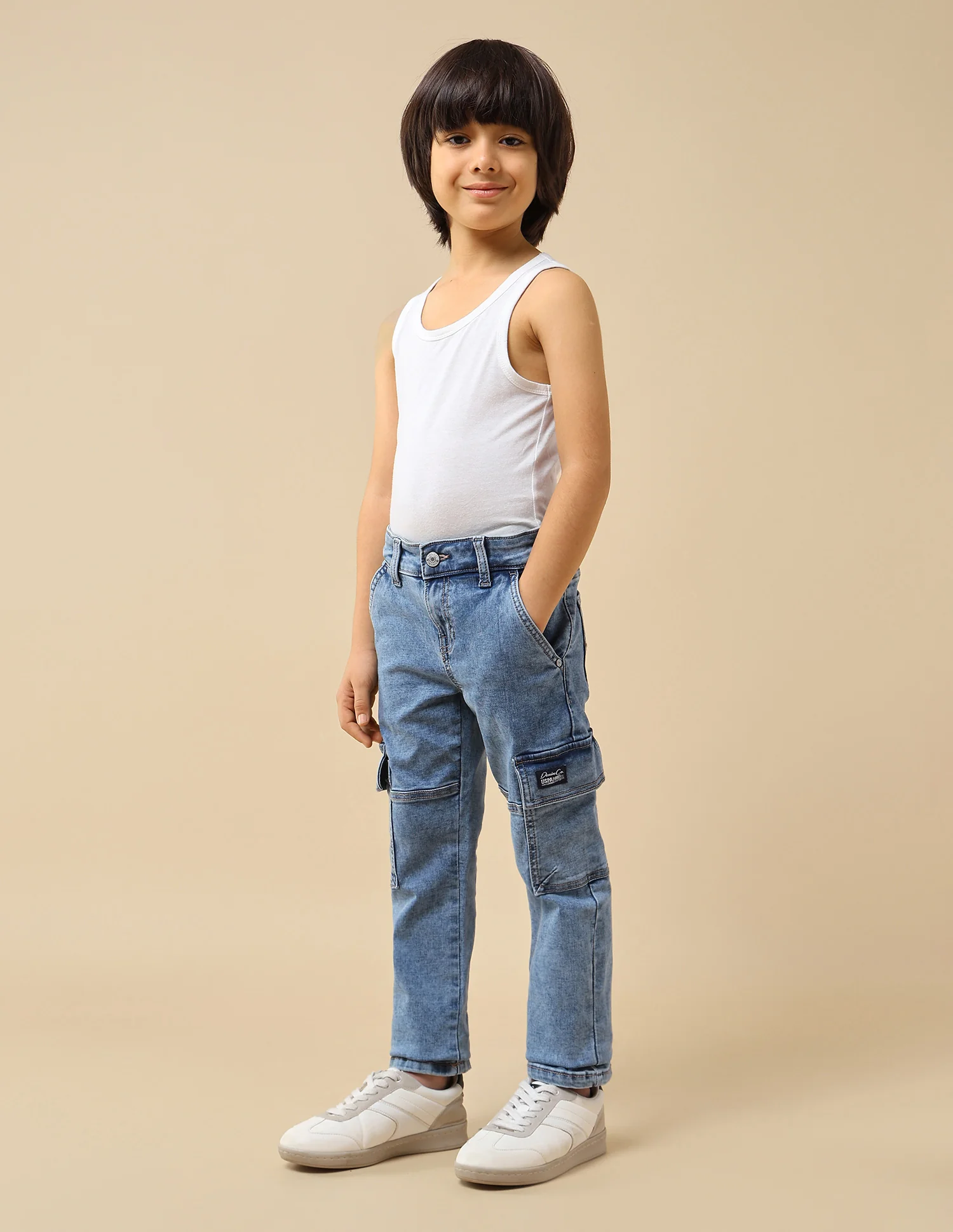 Boys Relaxed Fit Cargo Jeans - Image 4