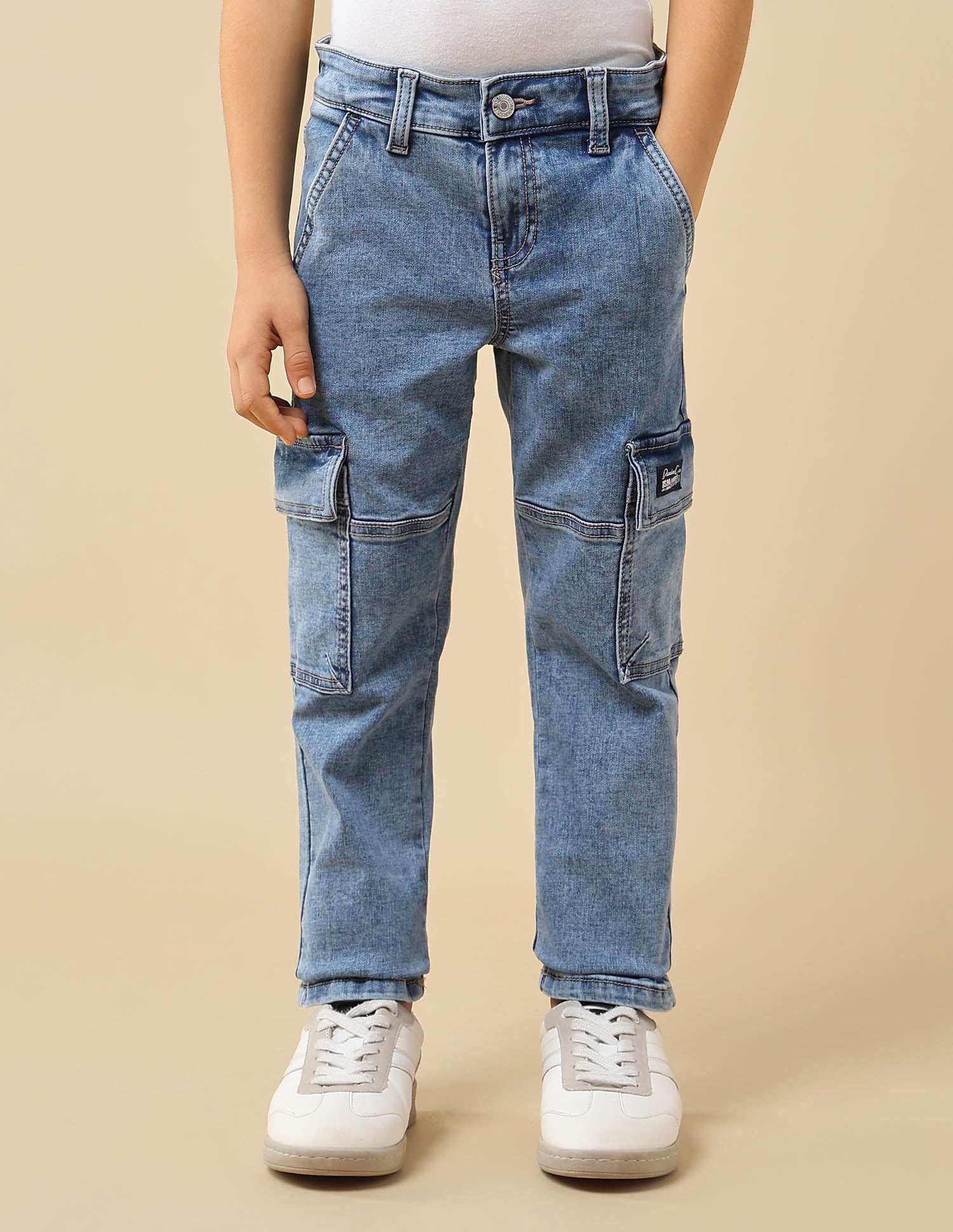 Boys Relaxed Fit Cargo Jeans - Image 6