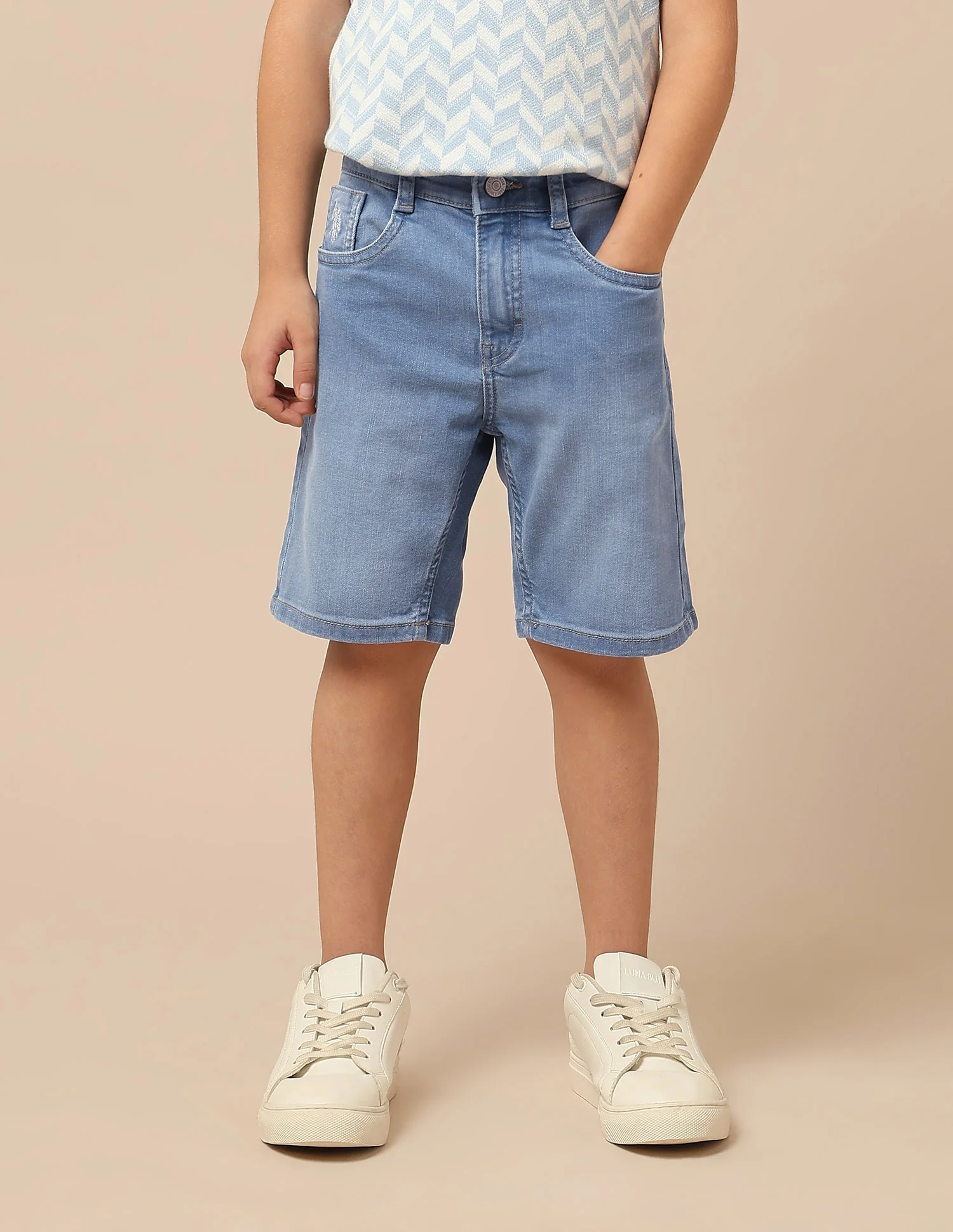 Boys Relaxed Fit Denim Shorts - Image 6