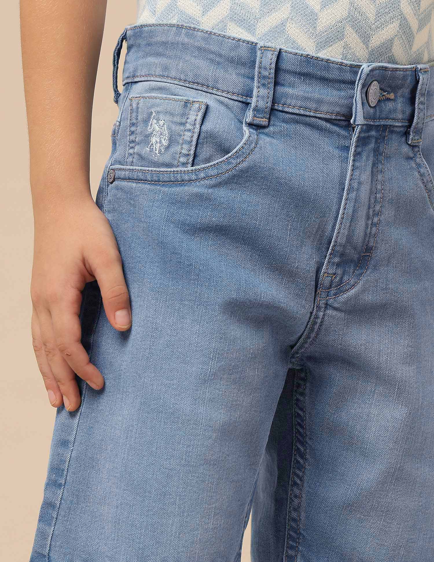 Boys Relaxed Fit Denim Shorts - Image 7
