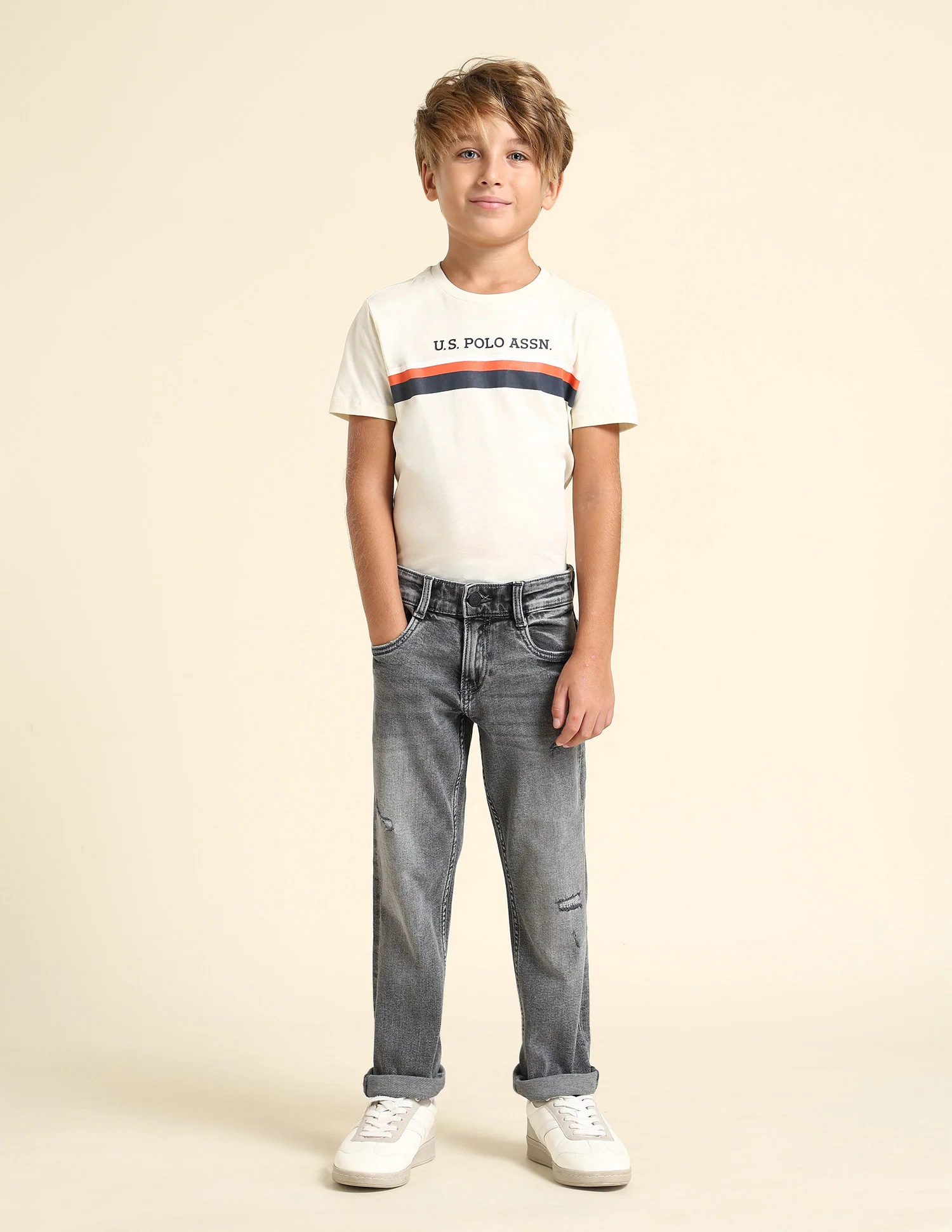 Boys Relaxed Fit Grey Jeans - Image 3