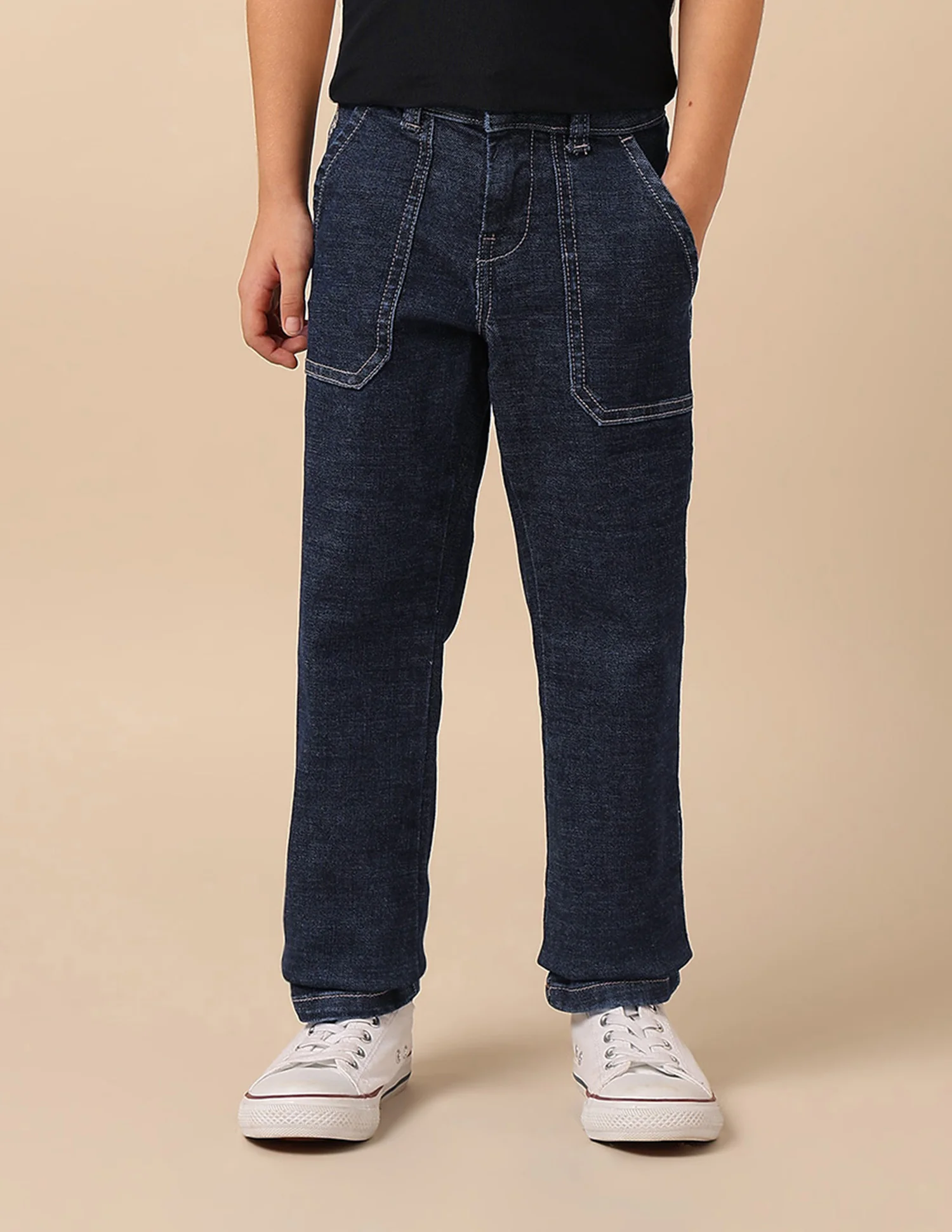 Boys Relaxed Fit Mid Rise Jeans - Image 6