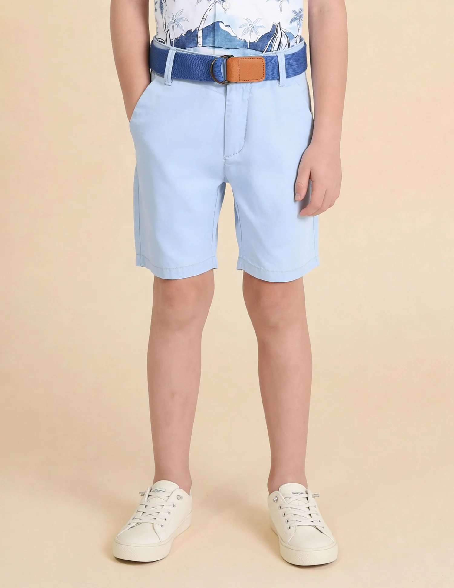 Boys Relaxed Fit Solid Shorts - Image 3