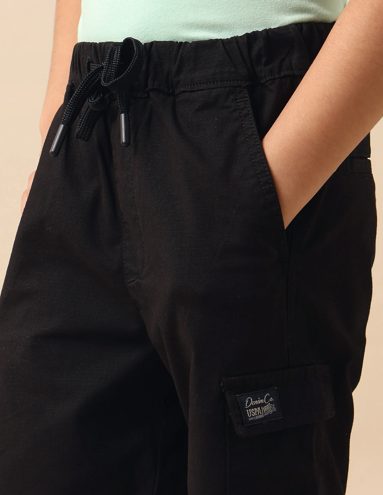Boys Relaxed Fit Textured Cargo Shorts - Image 6