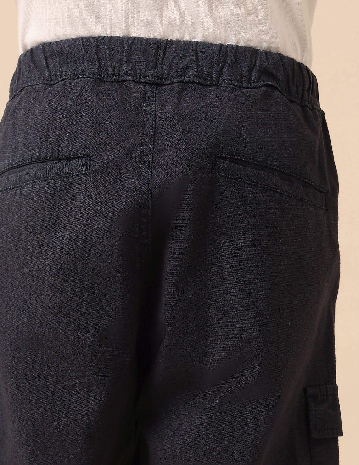 Boys Relaxed Fit Textured Cargo Shorts - Image 7