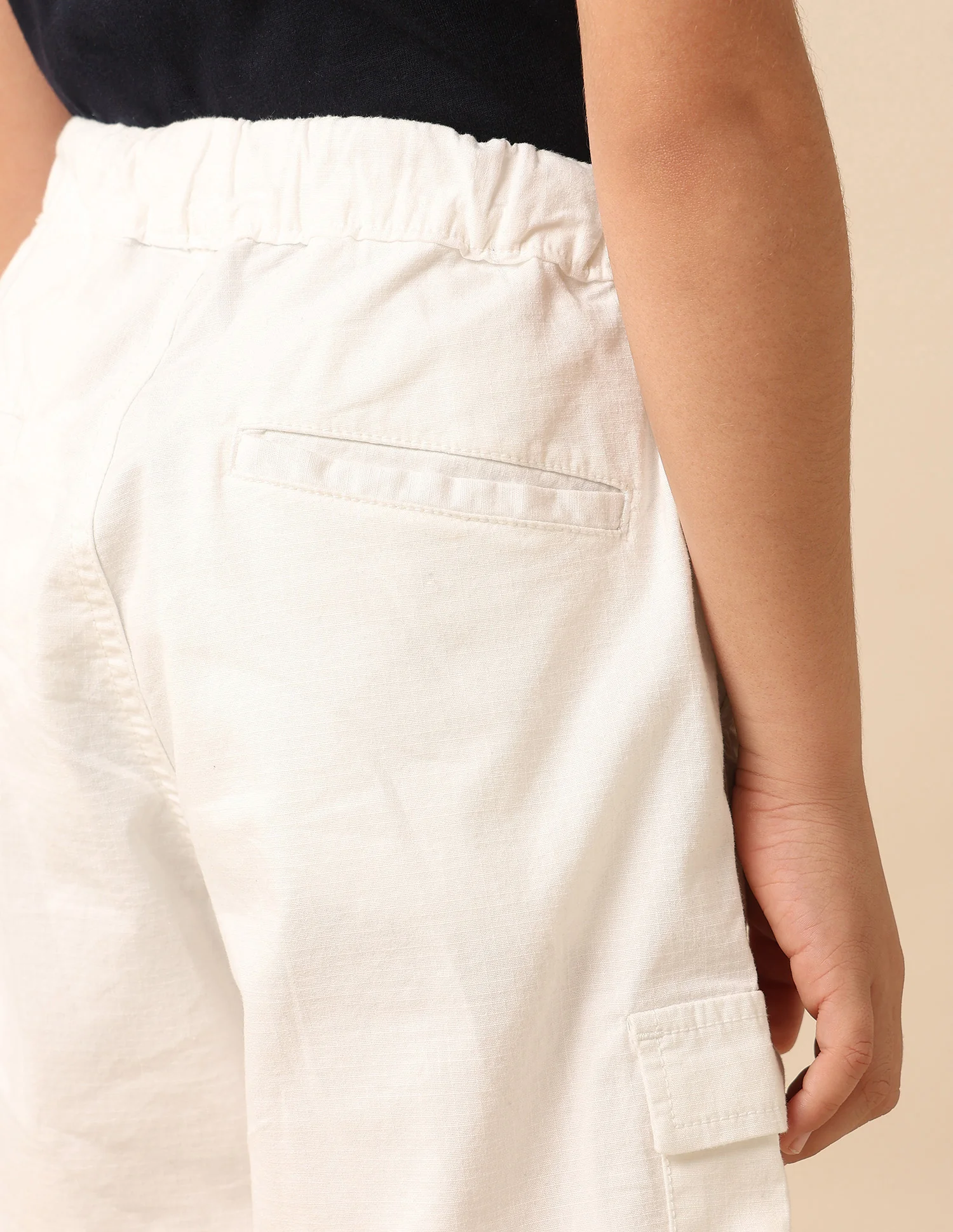 Boys Relaxed Fit Textured Cargo Shorts - Image 7
