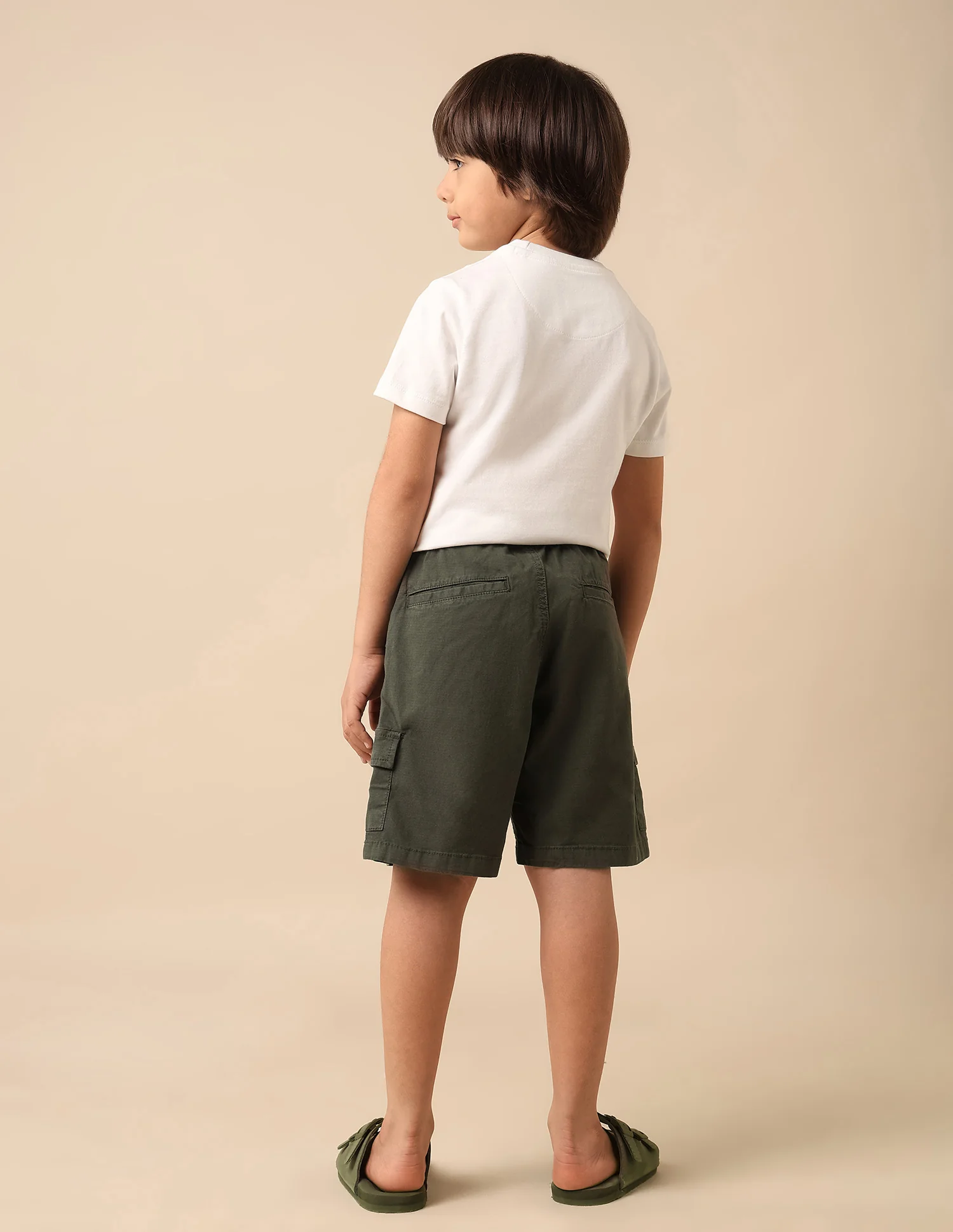Boys Relaxed Fit Textured Cargo Shorts - Image 5