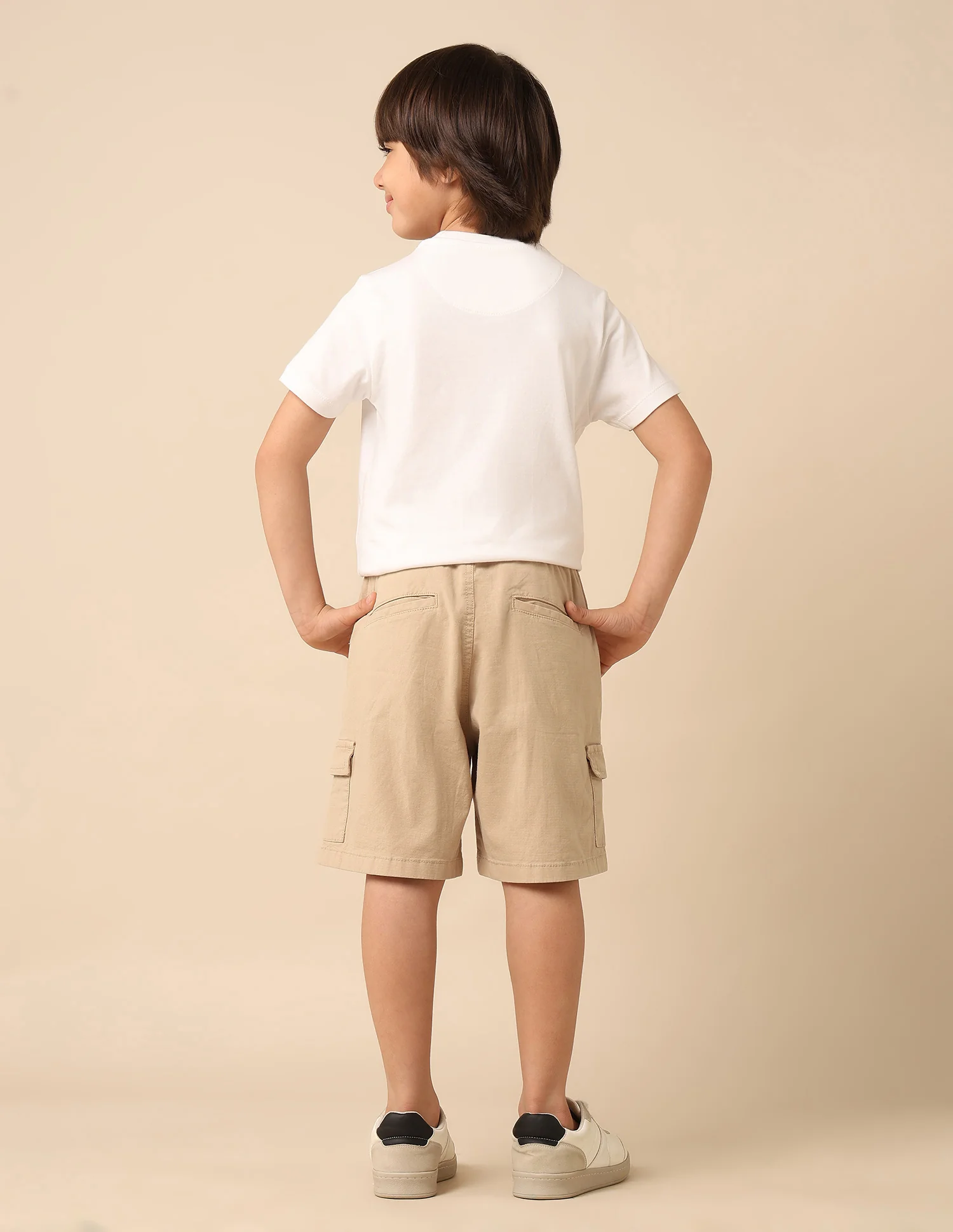 Boys Relaxed Fit Textured Cargo Shorts - Image 5