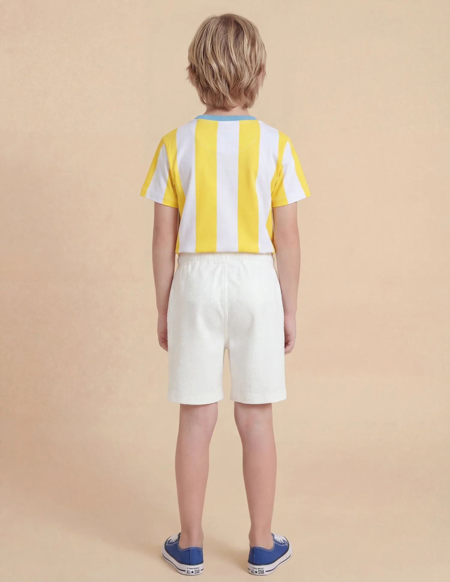 Boys Relaxed Fit Textured Shorts - Image 4