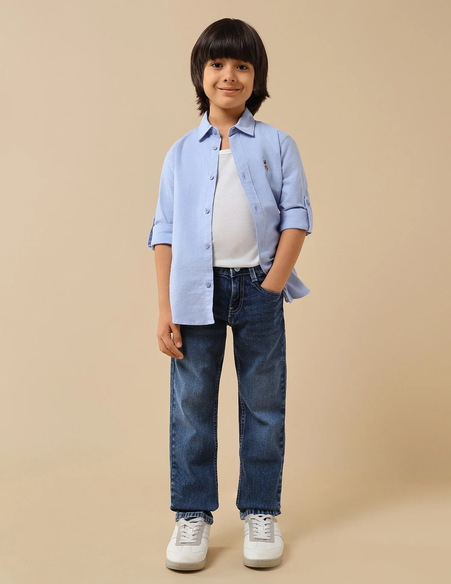 Boys Relaxed Fit Whiskered Jeans - Image 3