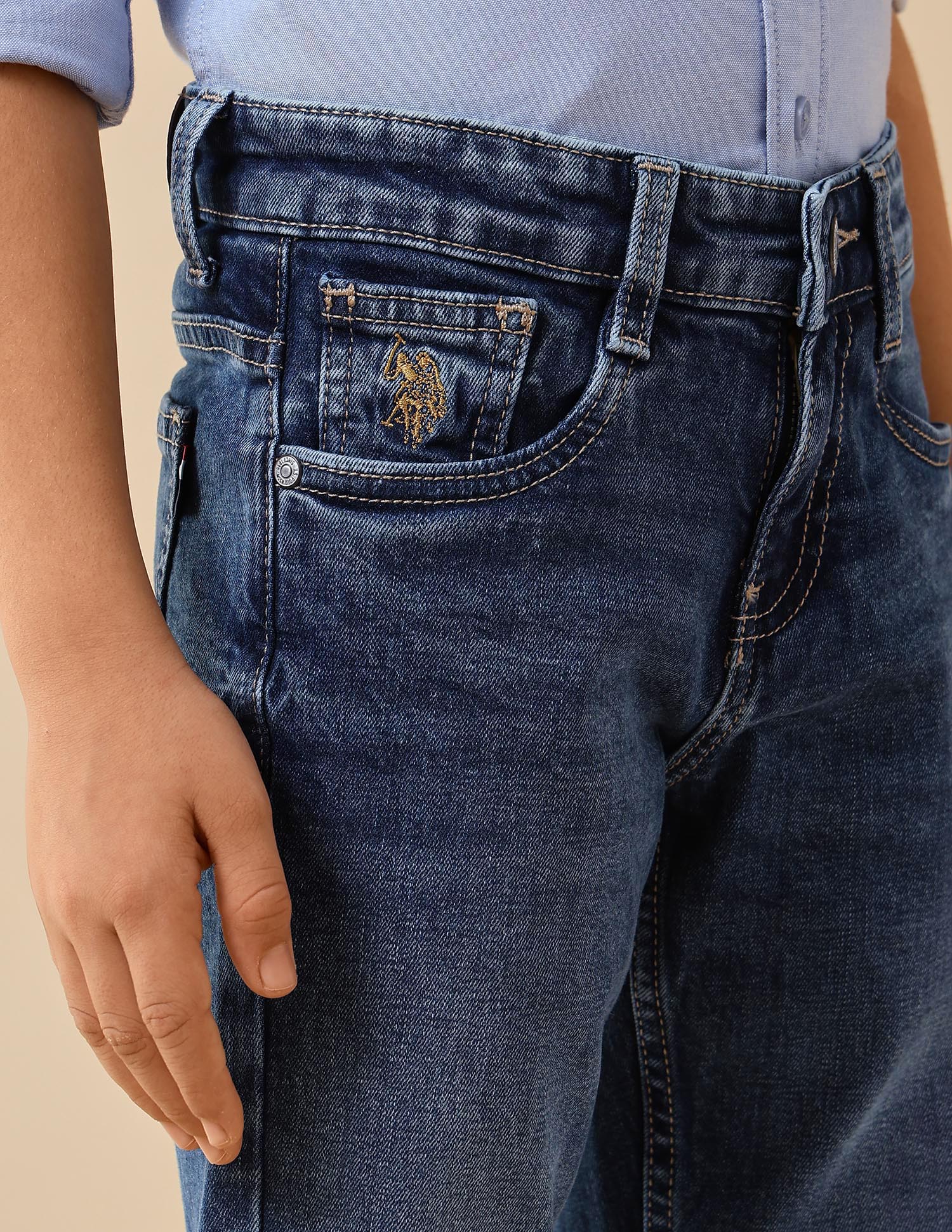 Boys Relaxed Fit Whiskered Jeans - Image 7