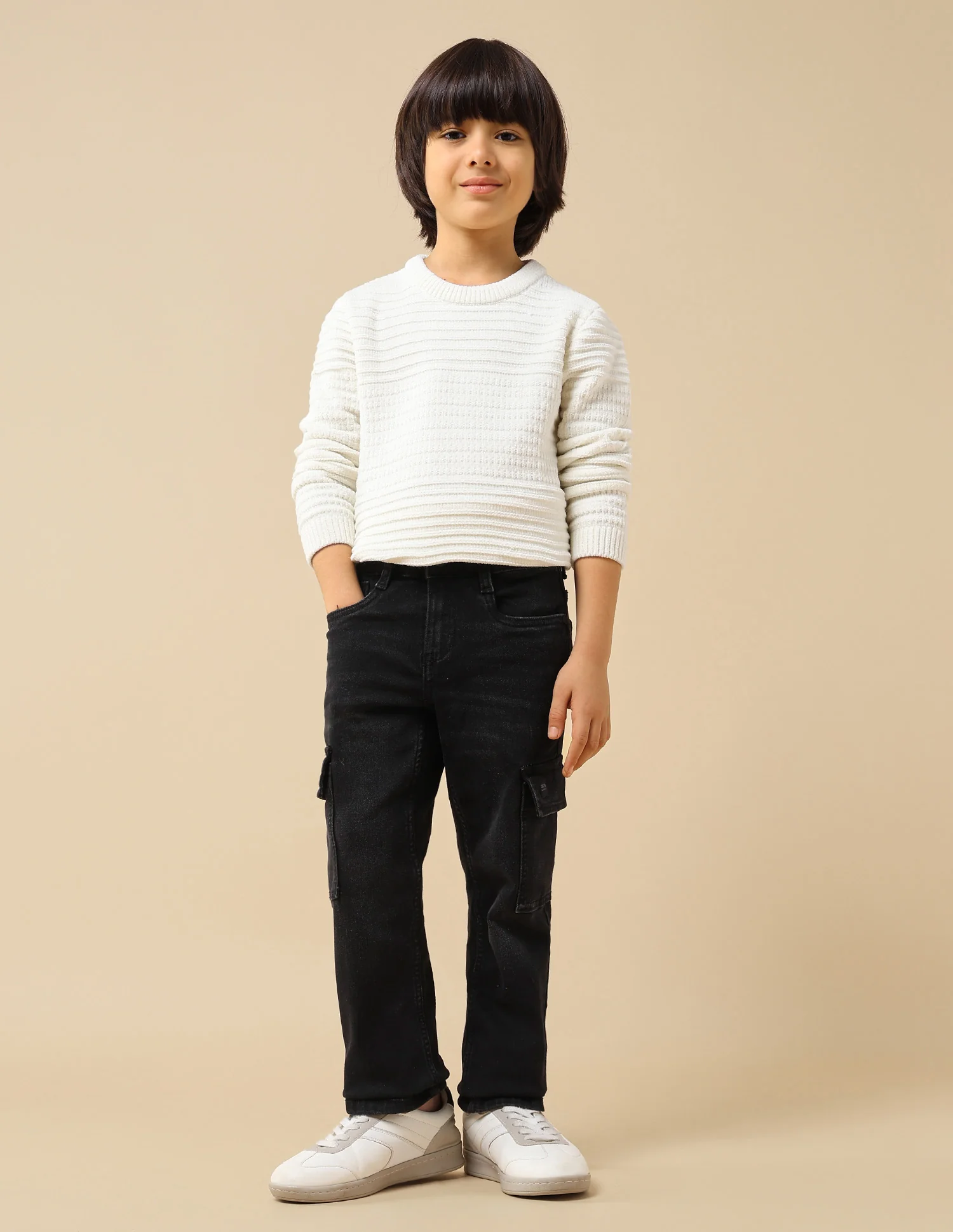 Boys Relaxed Fit Whiskered Jeans - Image 3