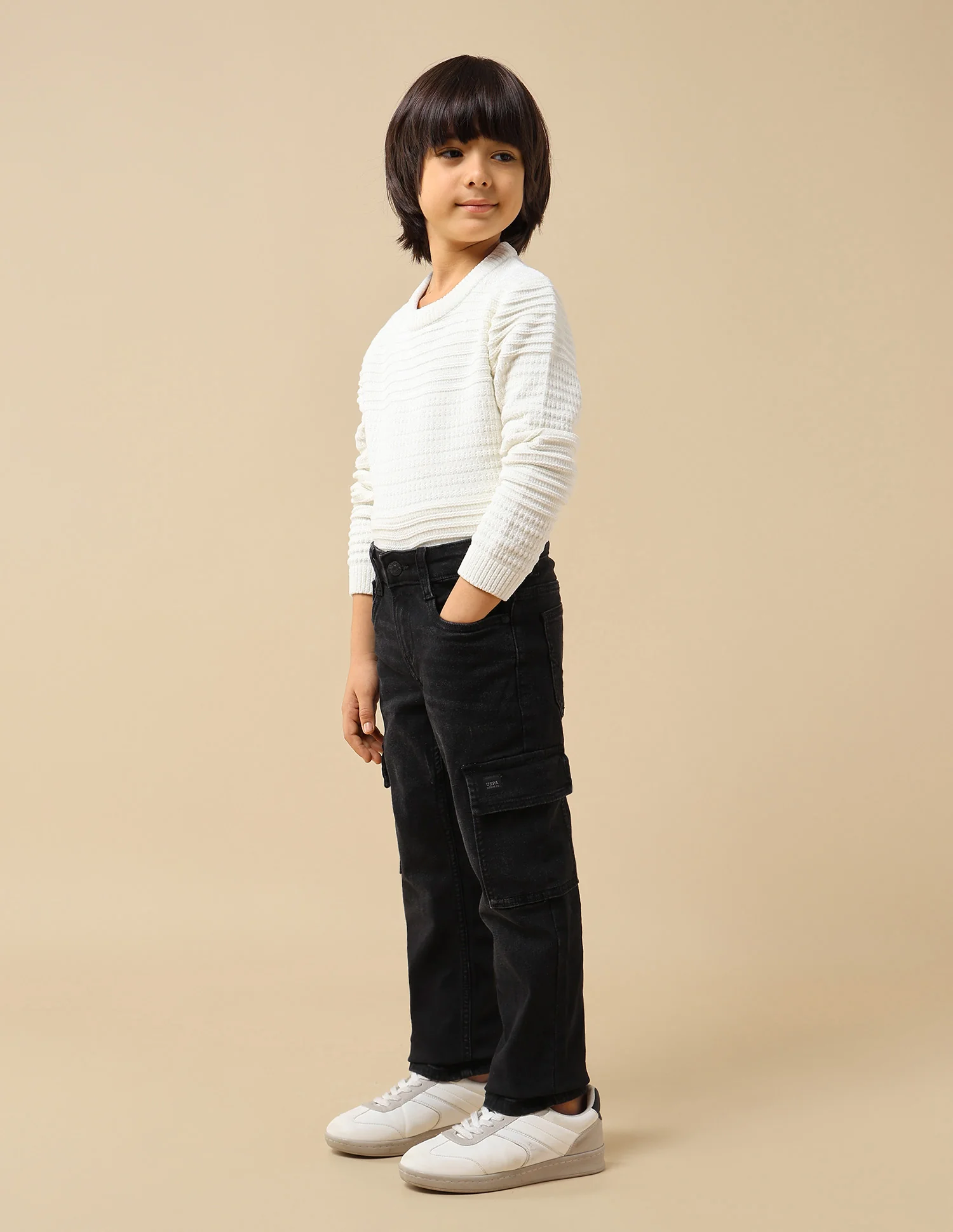 Boys Relaxed Fit Whiskered Jeans - Image 4