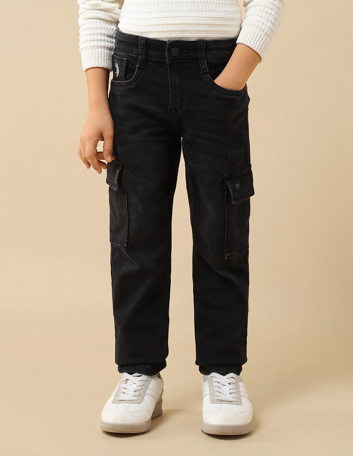 Boys Relaxed Fit Whiskered Jeans - Image 6