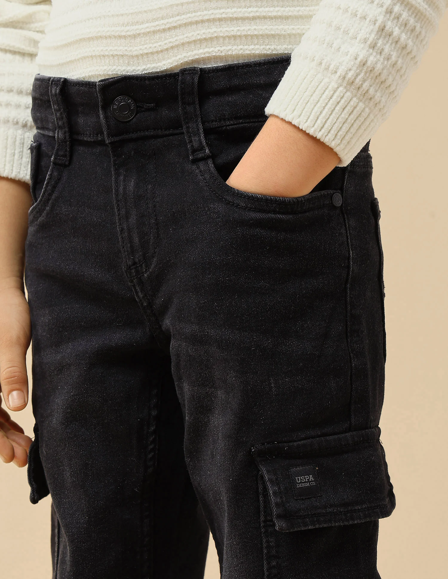Boys Relaxed Fit Whiskered Jeans - Image 7