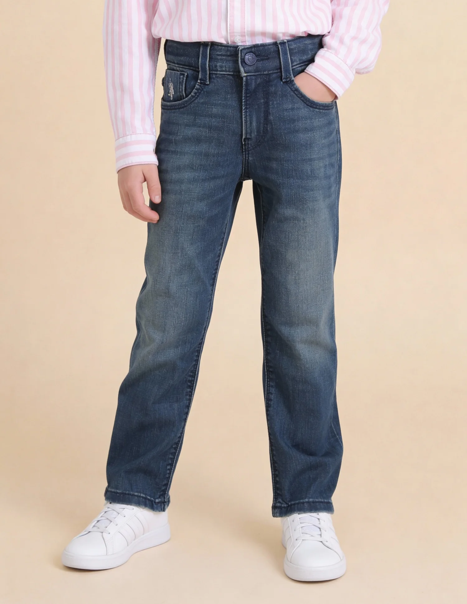 Boys Relaxed Fit Whsikered Jeans - Image 3