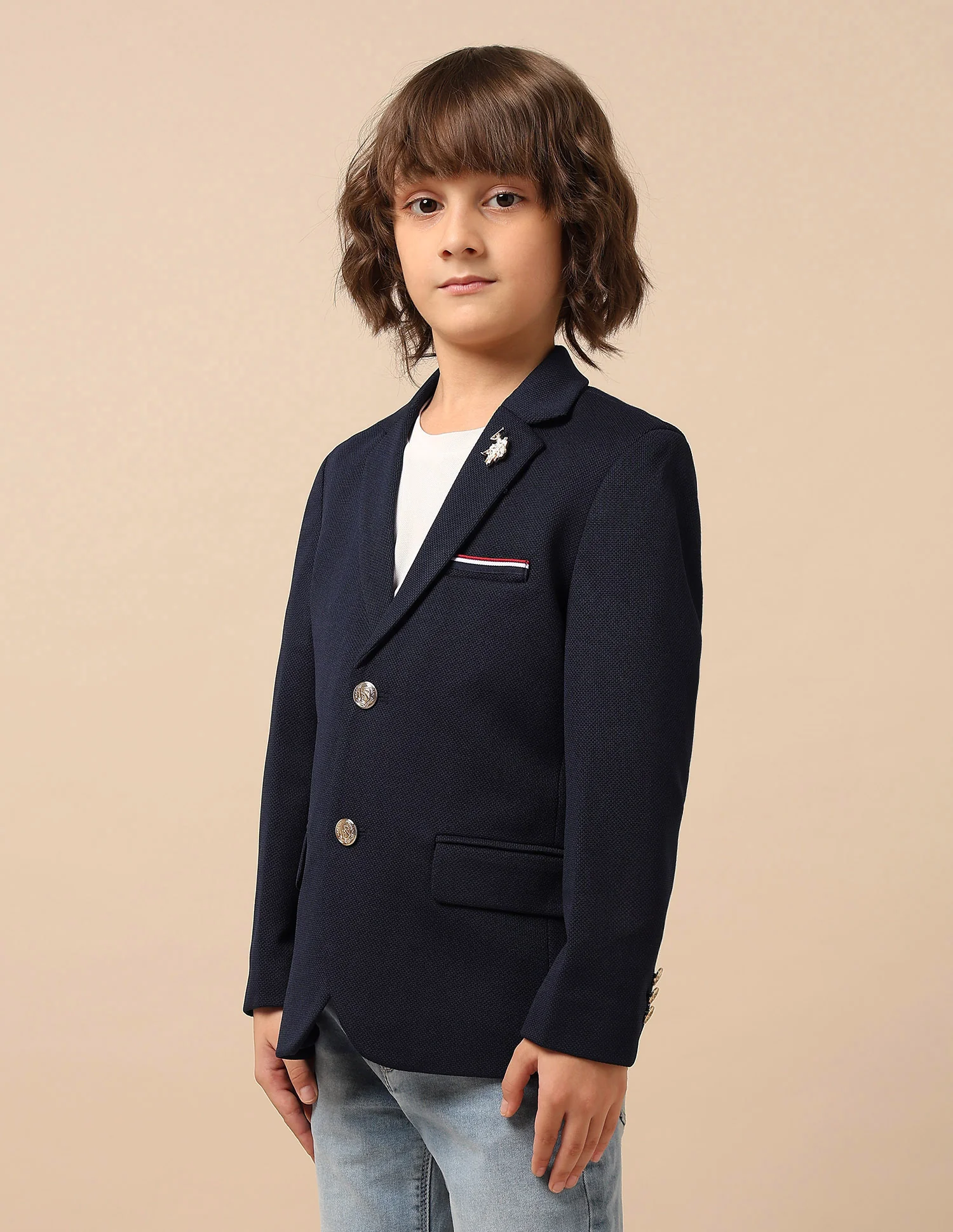 Boys Single Breasted Regular Fit Blazer - Image 4