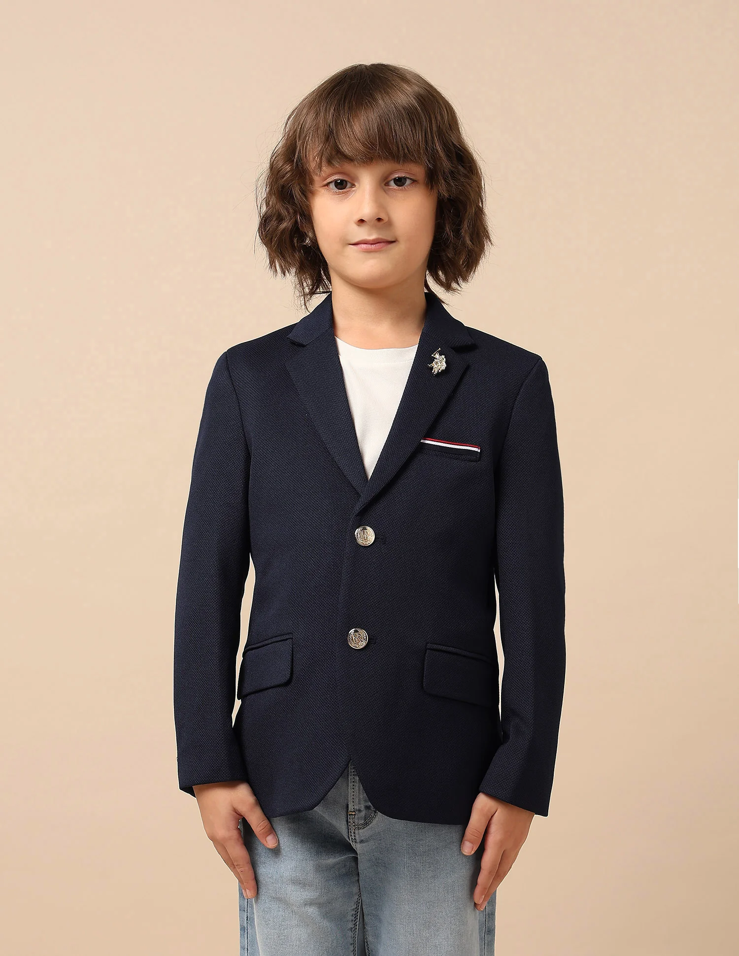 Boys Single Breasted Regular Fit Blazer - Image 6