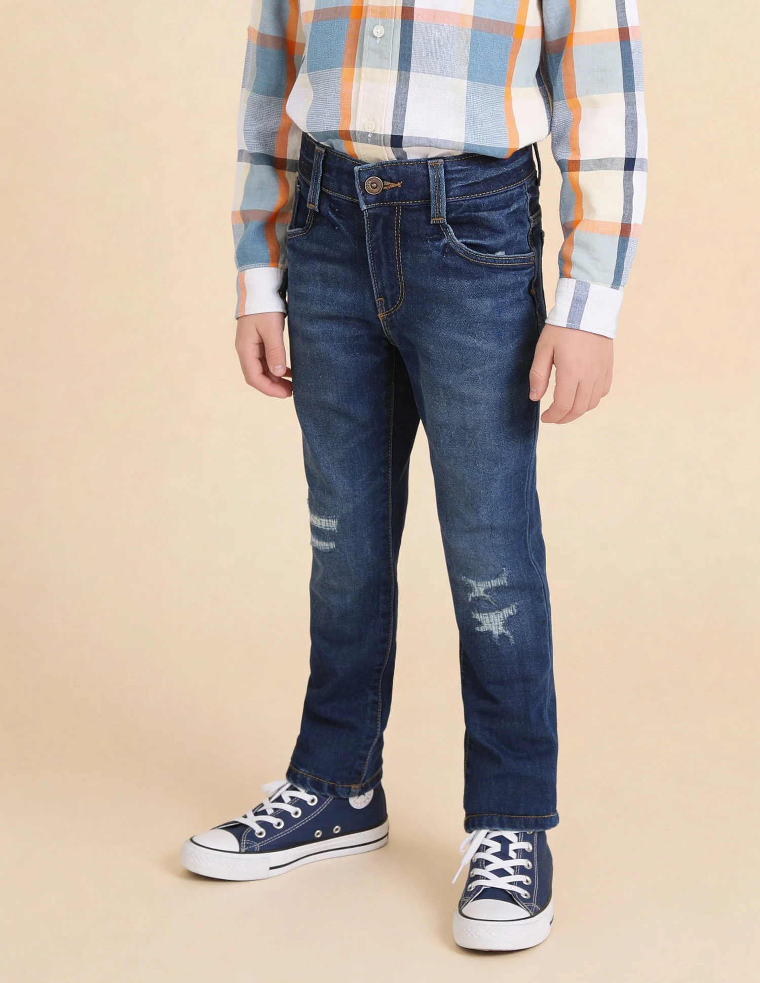 Boys Slim Fit Distressed Jeans - Image 3
