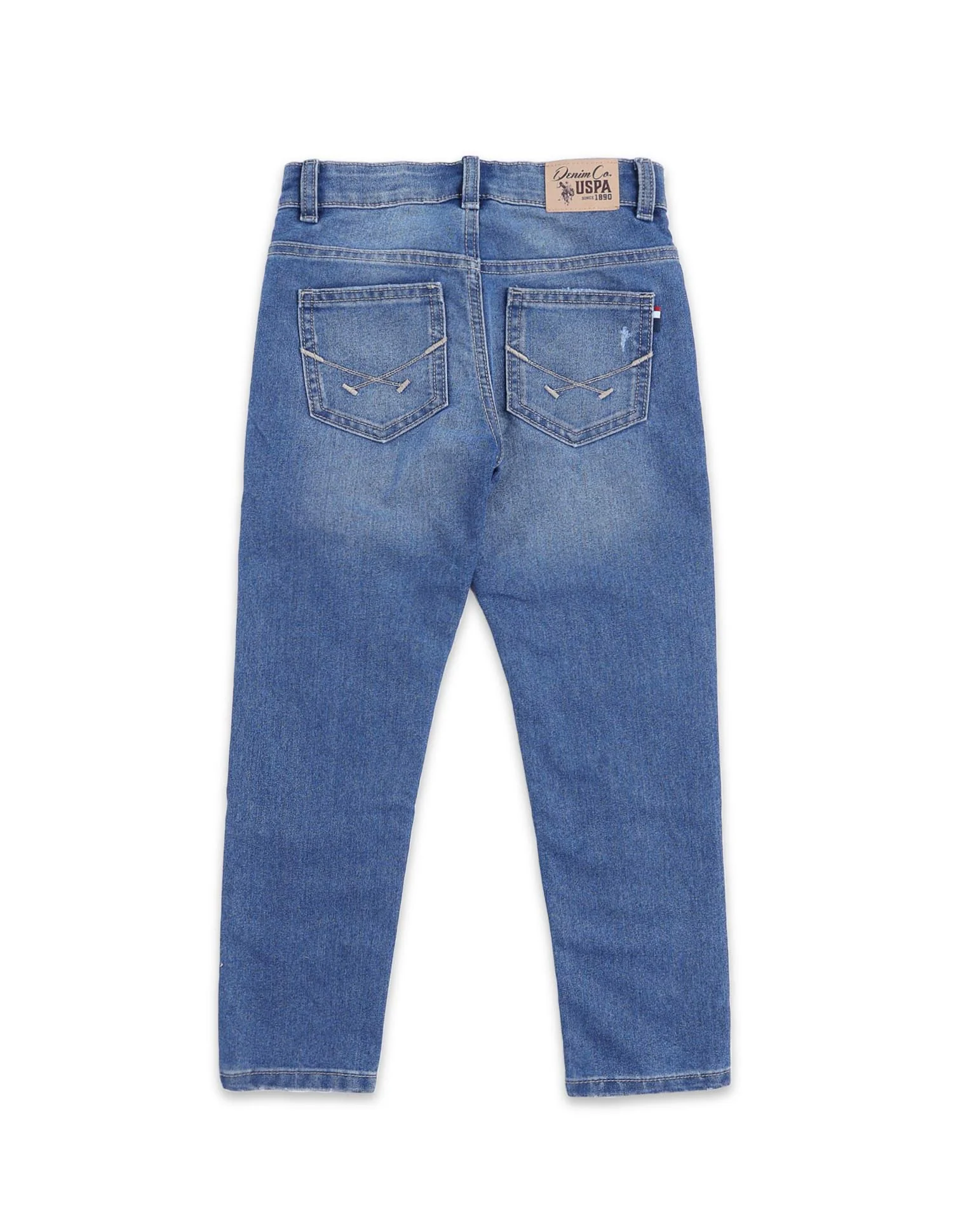 Boys Slim Fit Lightly Distressed Jeans - Image 10